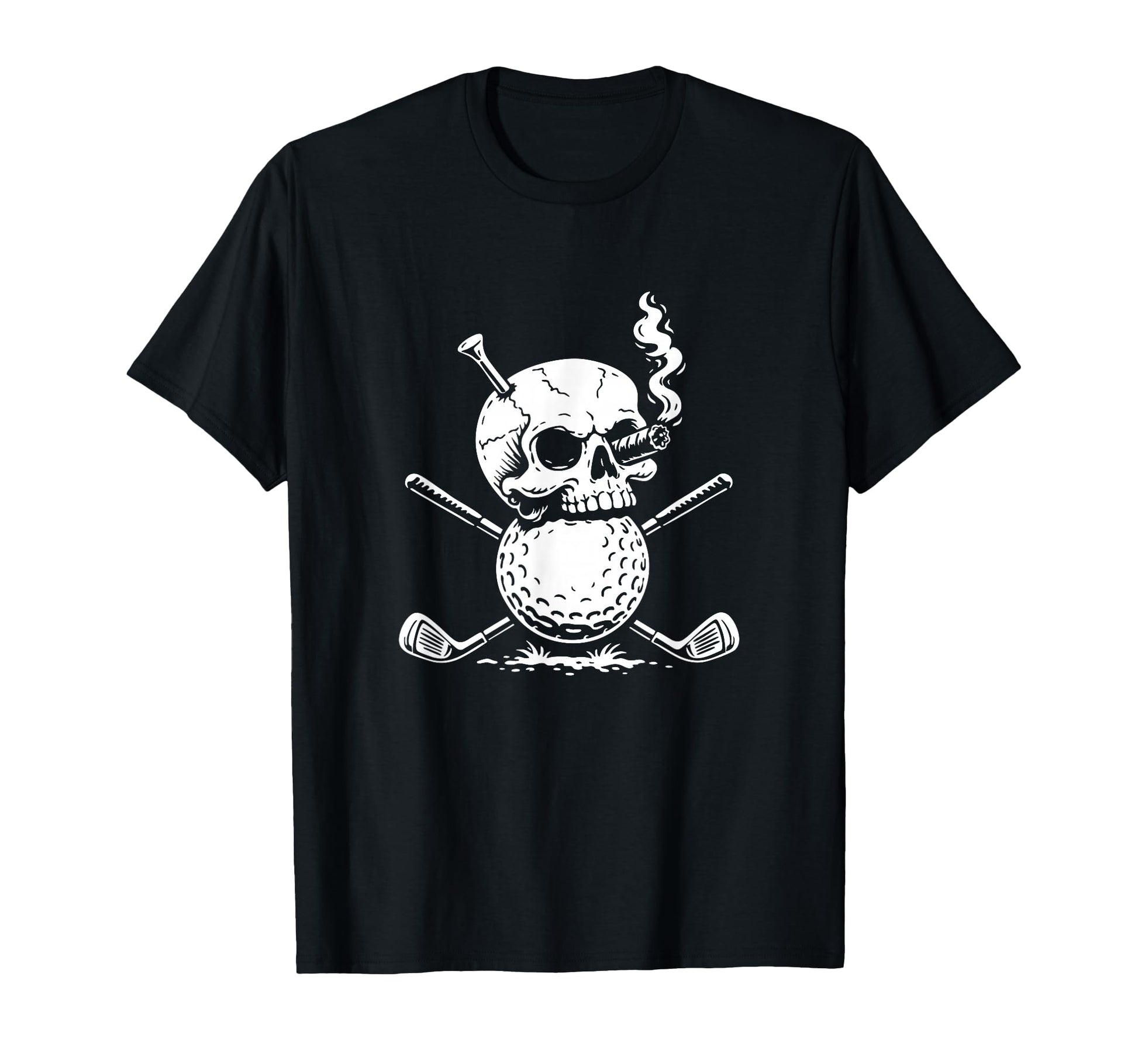 Golf Lover Skull Crossed Golf Clubs Golf Dad T-Shirt - Graphic Print Unisex - T-Shirt, Sweatshirt, Hoodie