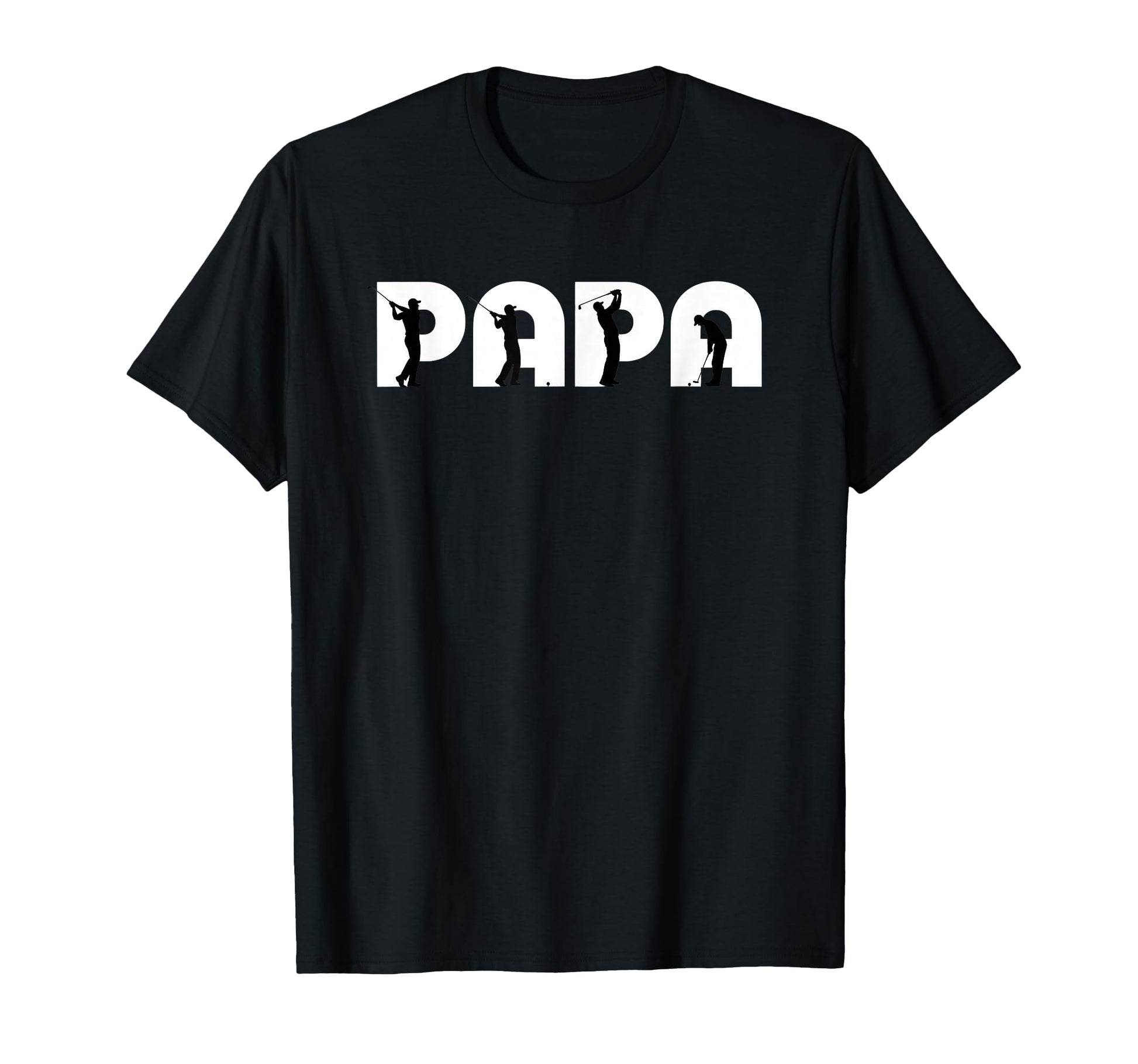 Dad Papa Golf Silhouette Proud Golf Dad T-Shirt - Unique Graphic for Adults - T-Shirt, Sweatshirt, Hoodie