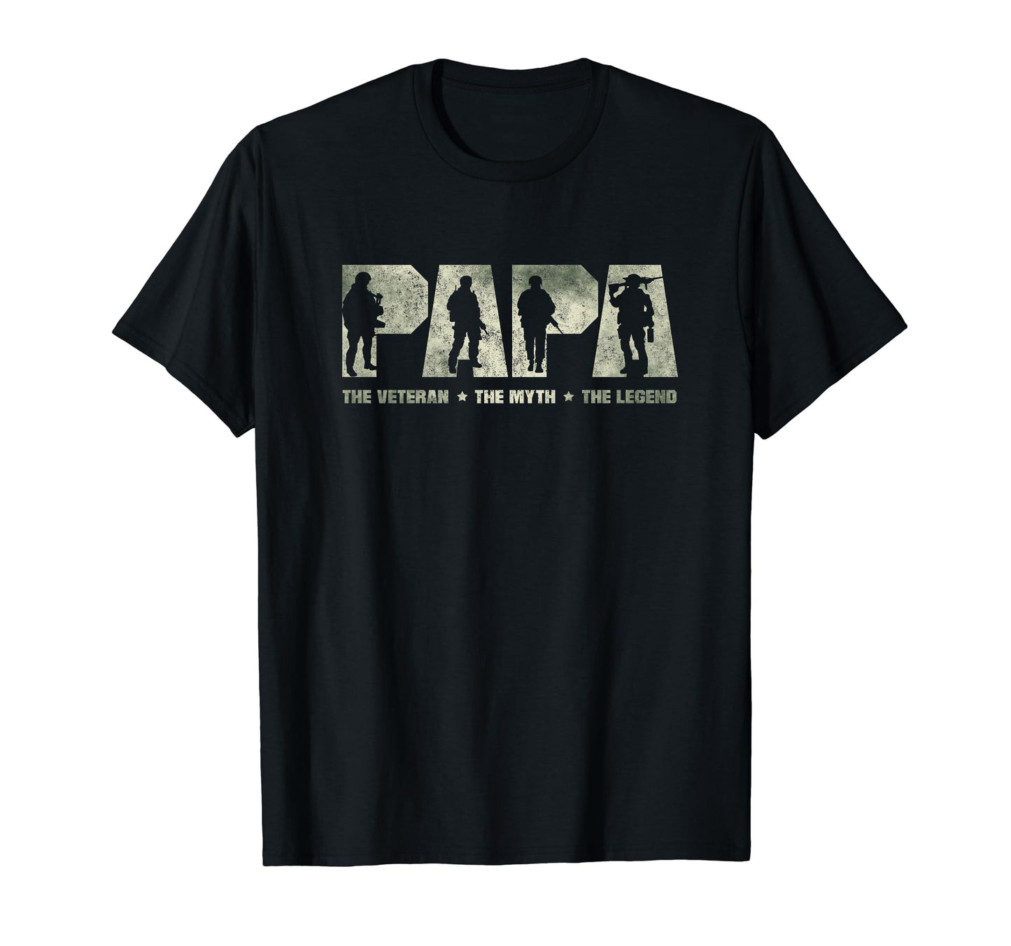 Papa Veteran Fathers Day Grandfather T-Shirt - Aesthetic Graphic Unisex - T-Shirt, Sweatshirt, Hoodie
