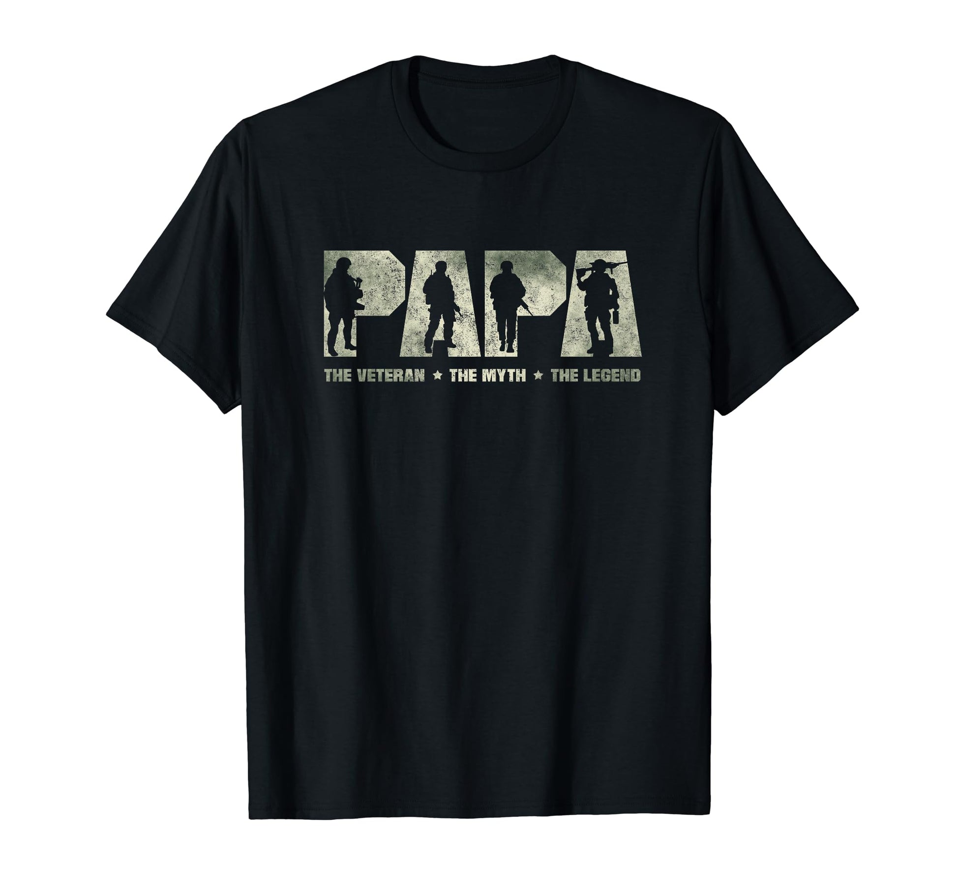 Papa Veteran Fathers Day Grandfather T-Shirt - Aesthetic Graphic Unisex - T-Shirt, Sweatshirt, Hoodie