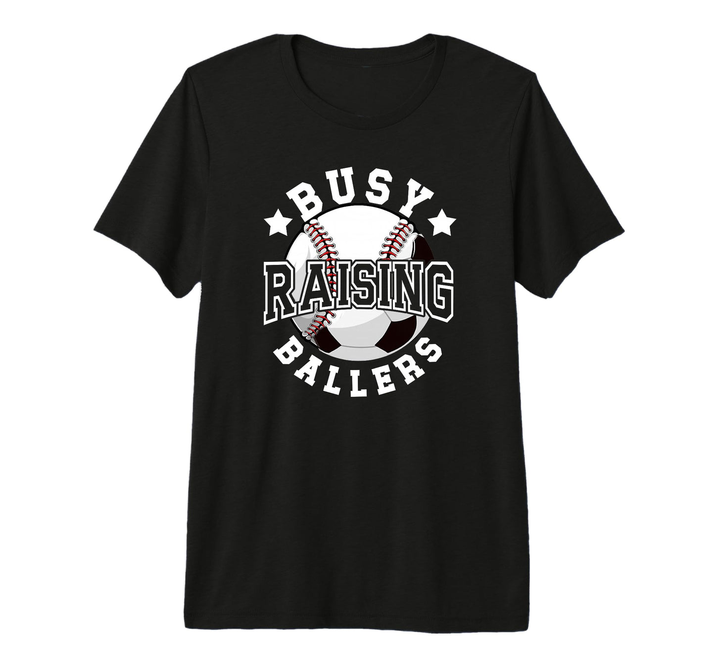 Mens Busy Raising Ballers Baseball T-Shirt - Fun Novelty Design for Adults - T-Shirt, Sweatshirt, Hoodie