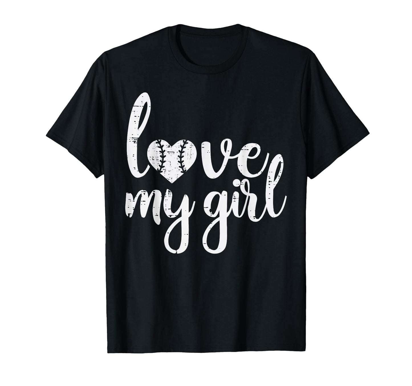 Love My Baseball Heart Mom Dad T-Shirt - Casual Everyday Wear Men Women - T-Shirt, Sweatshirt, Hoodie