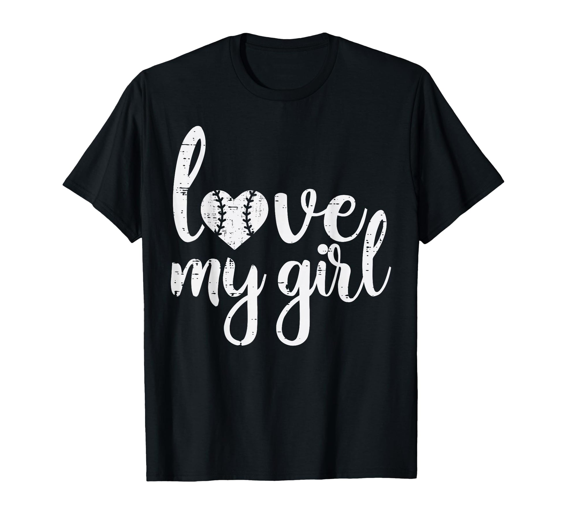 Love My Baseball Heart Mom Dad T-Shirt - Casual Everyday Wear Men Women - T-Shirt, Sweatshirt, Hoodie
