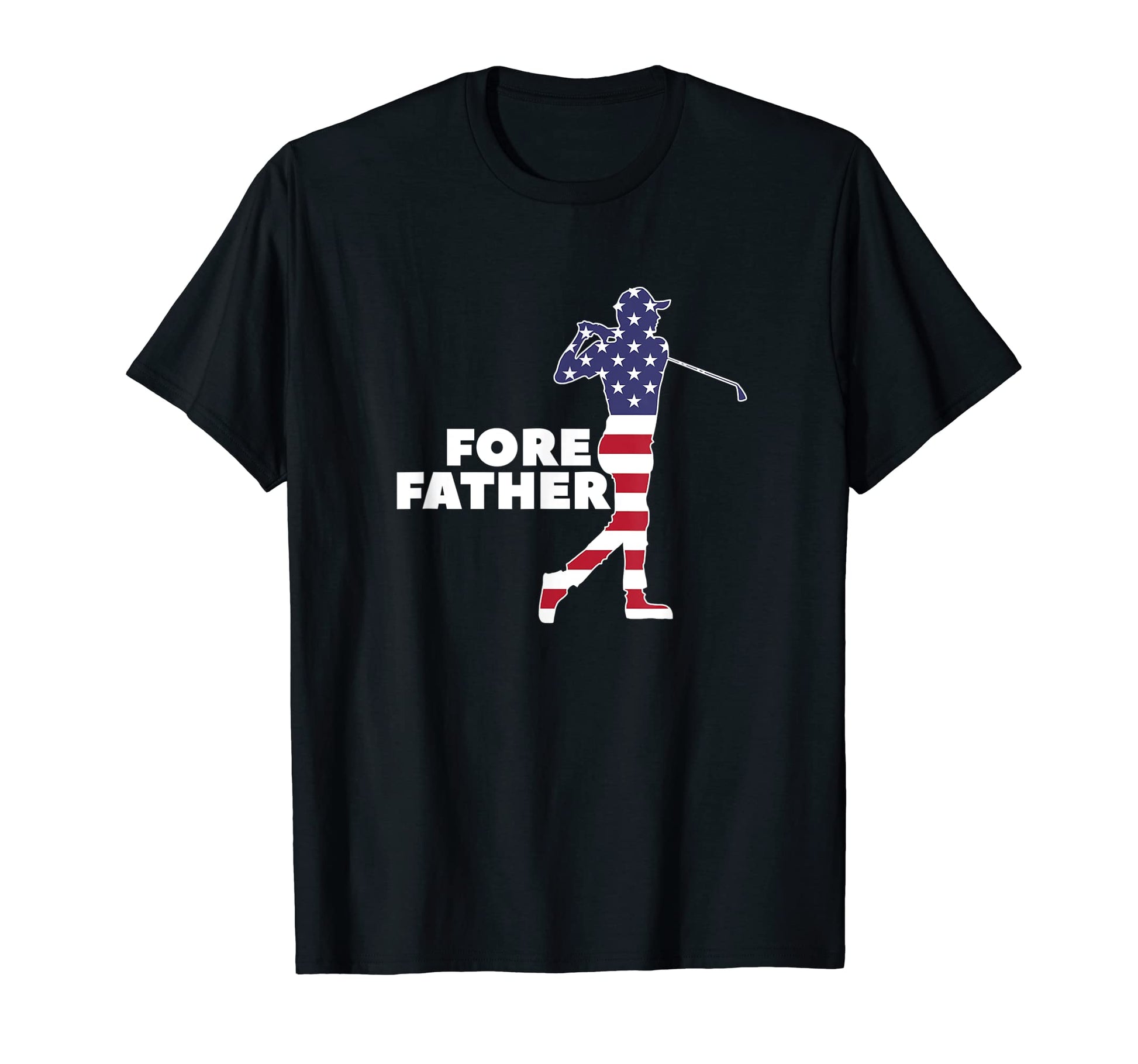 Fore Father American Golf Player Dad T-Shirt - Custom Art Print for Adults - T-Shirt, Sweatshirt, Hoodie