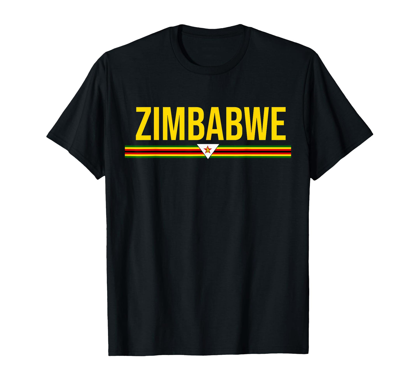 Zimbabwe Flag Sports Soccer Football T-Shirt - Trendy Graphic for Adults - T-Shirt, Sweatshirt, Hoodie