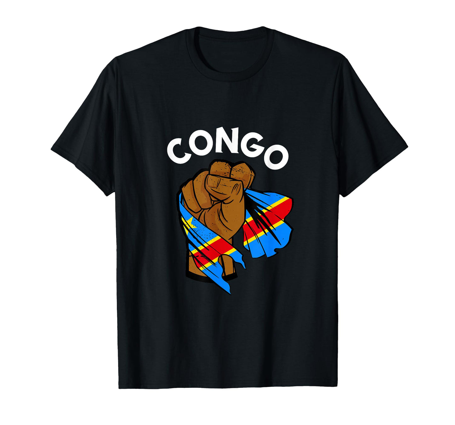 Republic Congo Drc Handfist Congolese T-Shirt - Trendy Graphic Unisex - T-Shirt, Sweatshirt, Hoodie