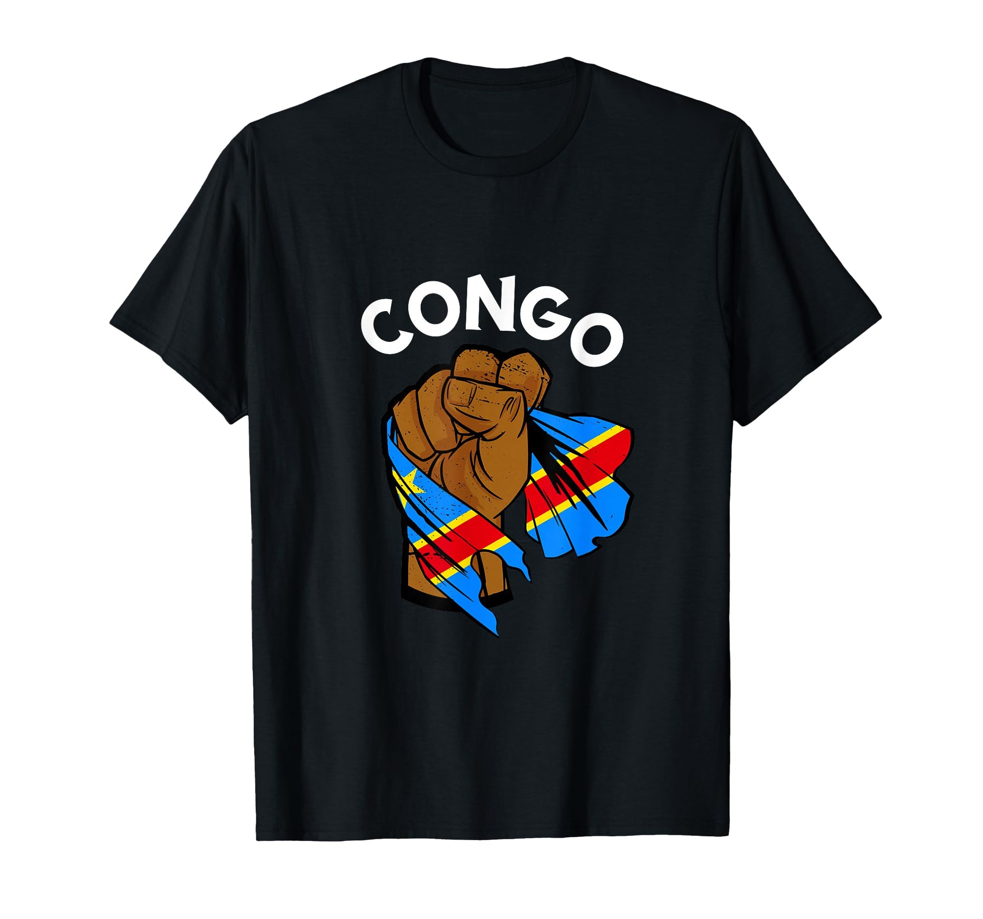 Republic Congo Drc Handfist Congolese T-Shirt - Trendy Graphic Unisex - T-Shirt, Sweatshirt, Hoodie