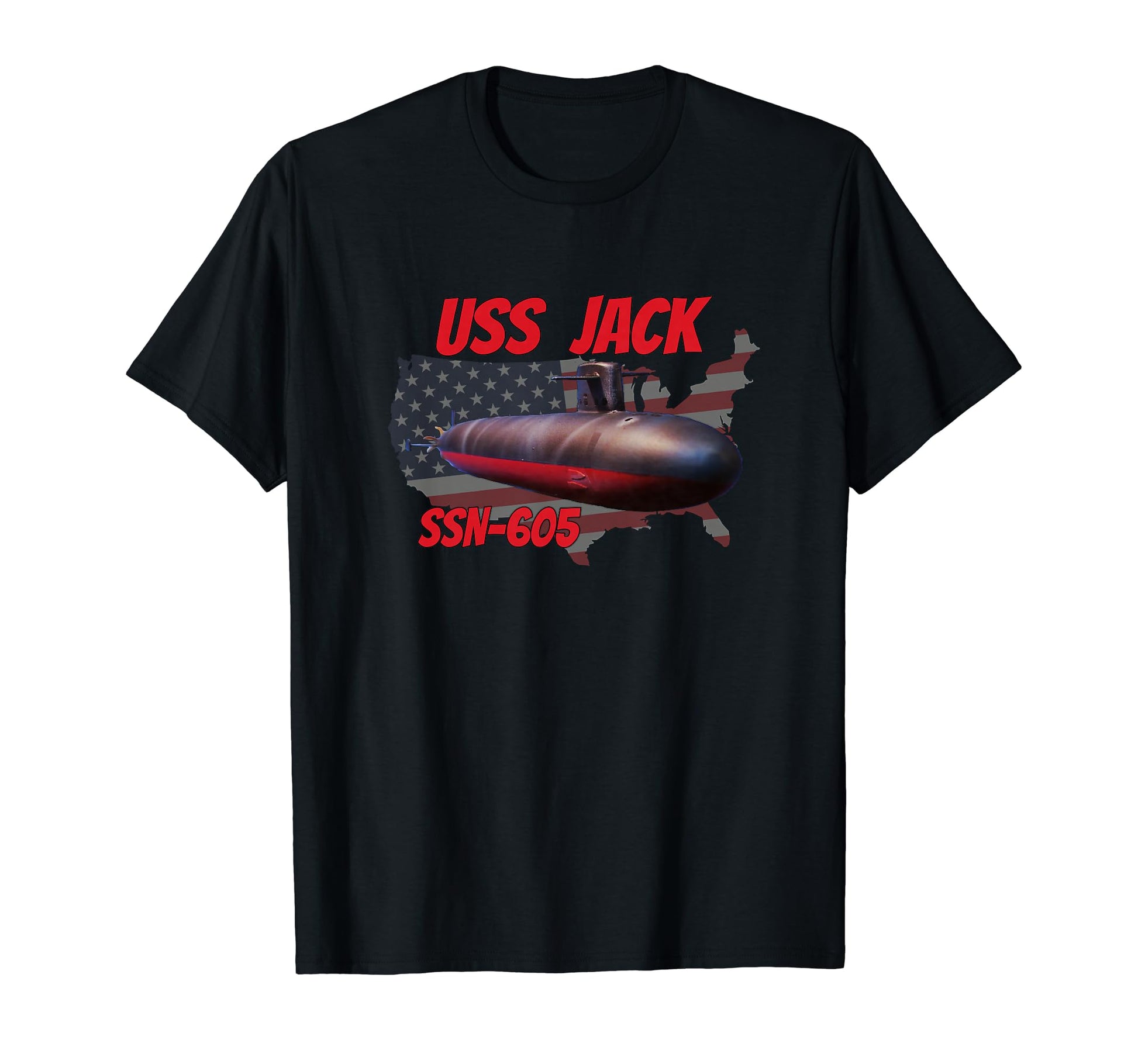 Uss Jack Ssn 605 Submarine Veterans T-Shirt - Custom Art Print Men Women - T-Shirt, Sweatshirt, Hoodie