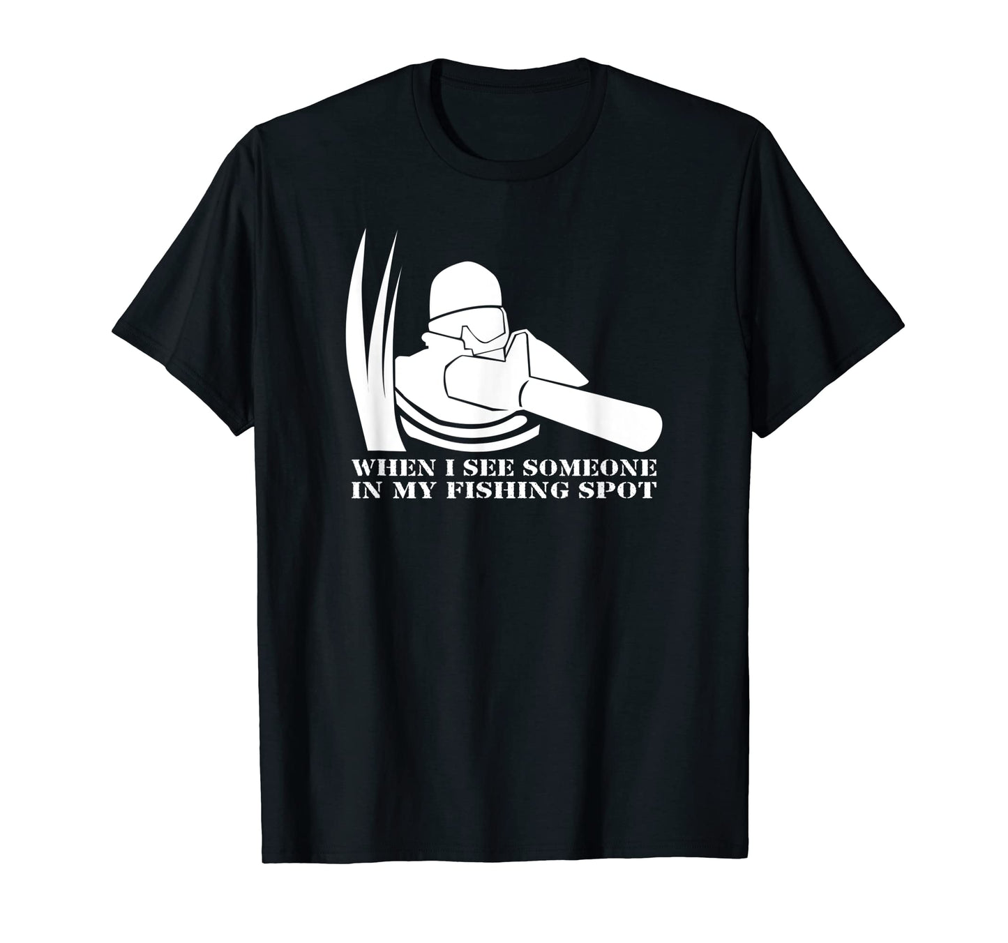 Fishing Spot Sniper Rifle Dad Joke T-Shirt - Unique Graphic Men Women - T-Shirt, Sweatshirt, Hoodie