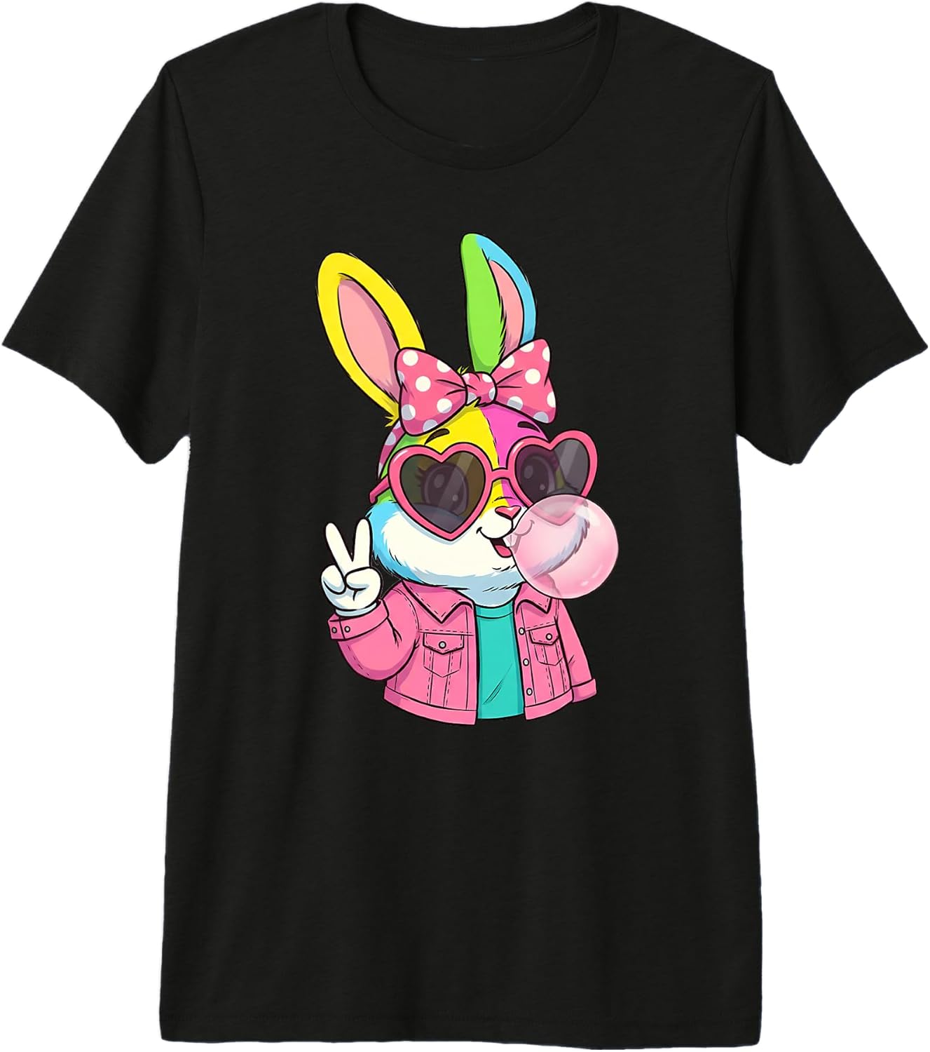 Cute Girl Easter Bunny Happy Easter Unisex T-shirt, Sweatshirt, Hoodie, Long Sleeve Tee - T-Shirt, Sweatshirt, Hoodie