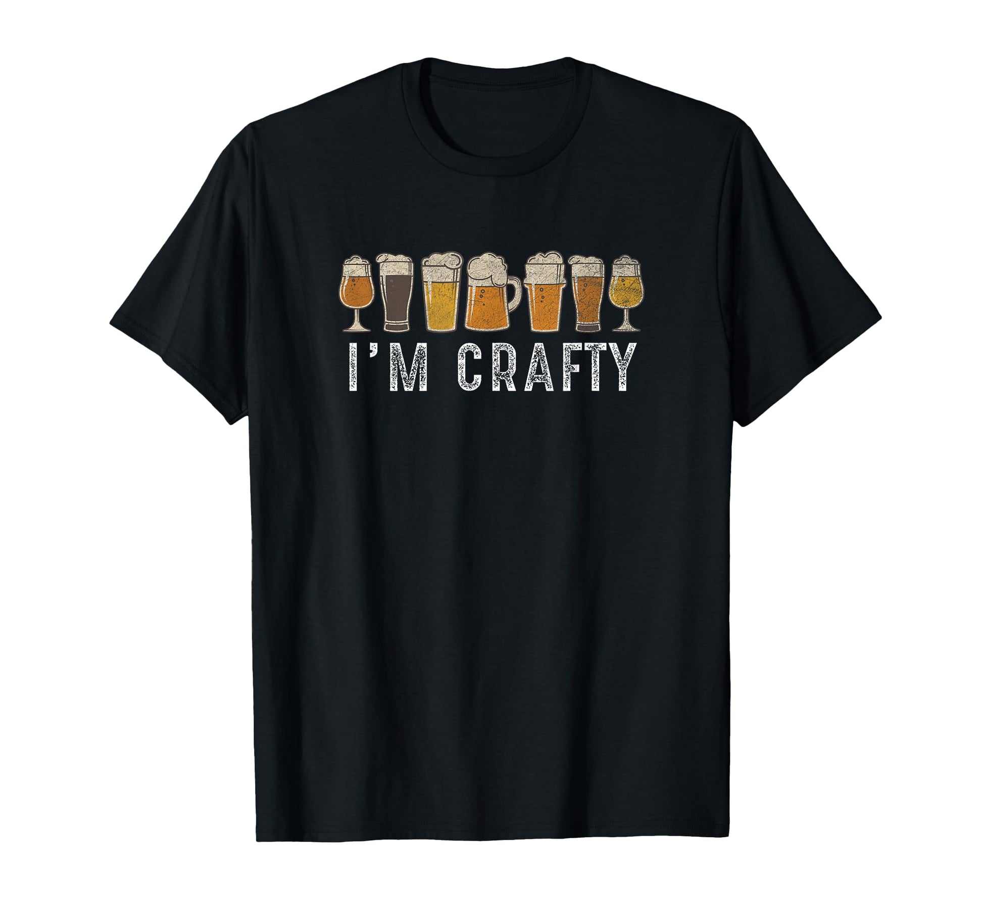Craft Beer Art Im Crafty Home Brew Beer T-Shirt - Graphic Print Men Women - T-Shirt, Sweatshirt, Hoodie