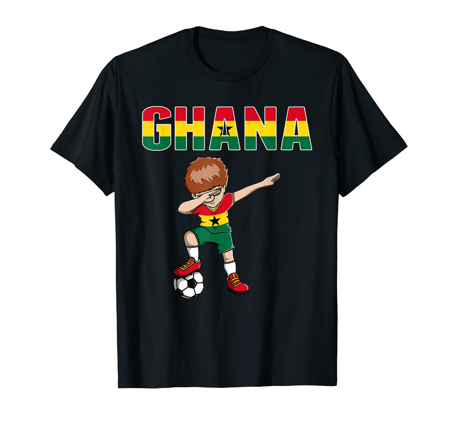 Dabbing Soccer Ghana Soccer Fans Jersey T-Shirt - Graphic Print Unisex - T-Shirt, Sweatshirt, Hoodie