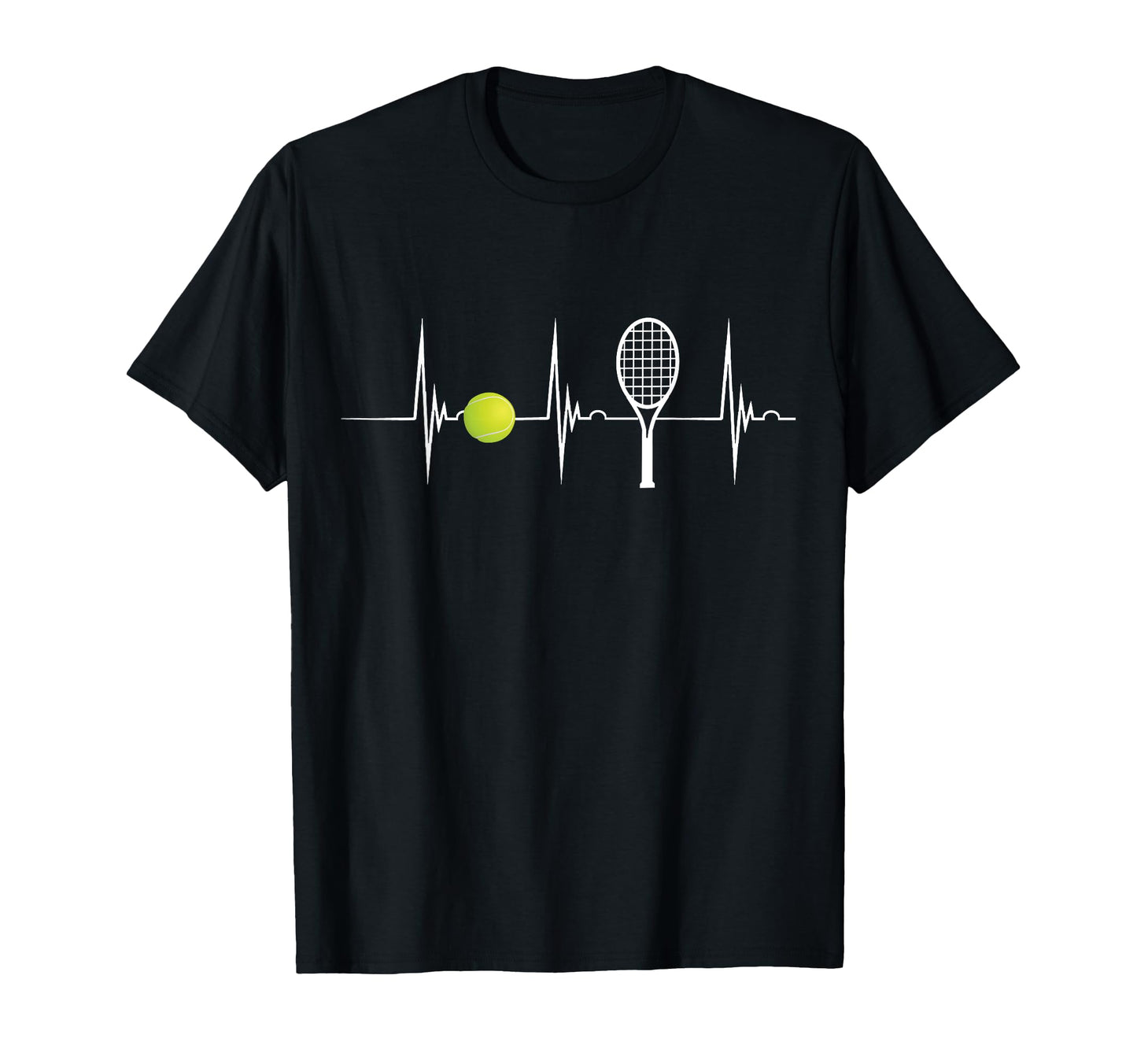 Tennis Lover Tennis Heartbeat Ekg Pulse T-Shirt - Minimalist Print Unisex - T-Shirt, Sweatshirt, Hoodie