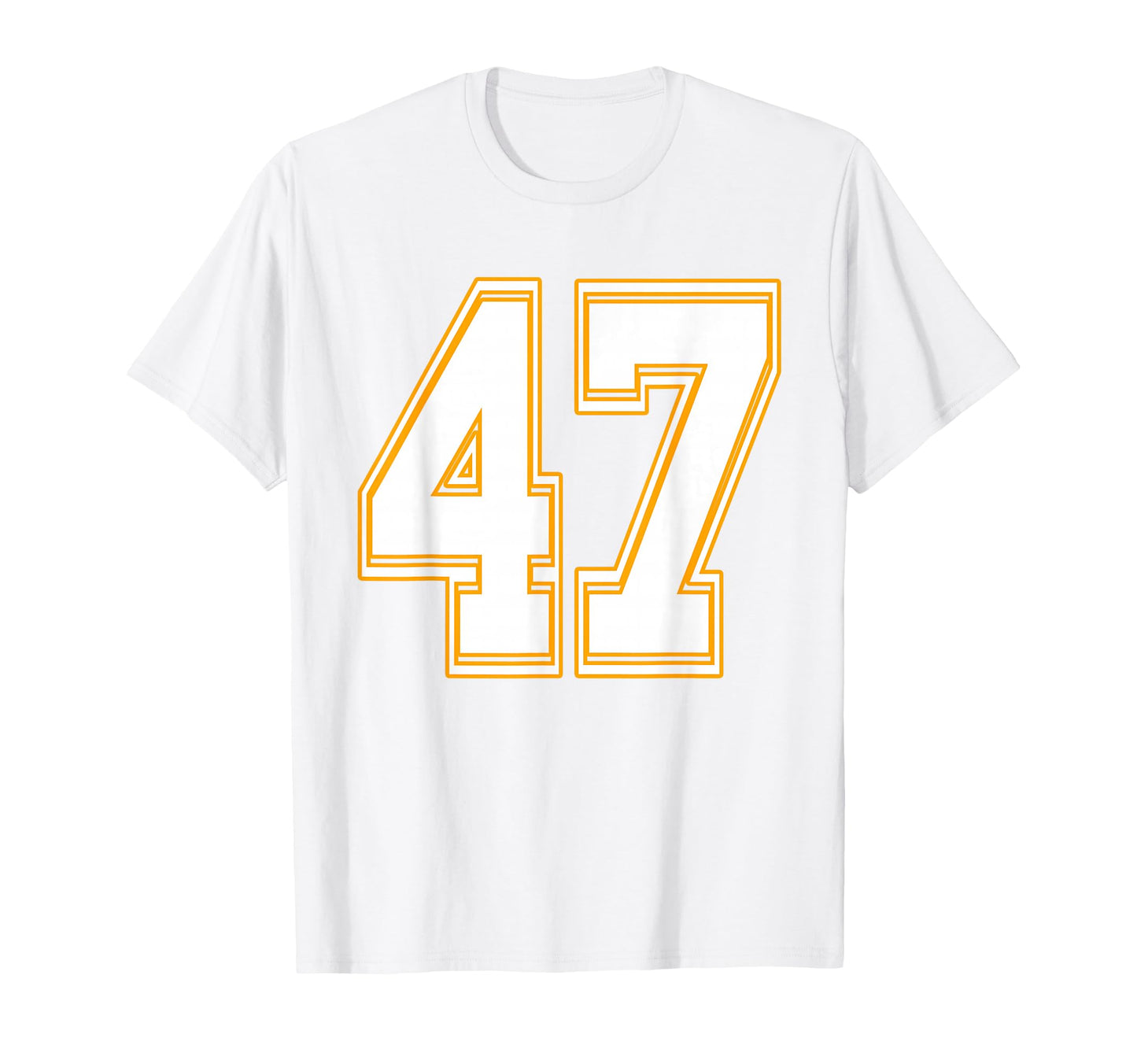 Number 47 Red Yellow White Football T-Shirt - Unique Graphic for Adults - T-Shirt, Sweatshirt, Hoodie