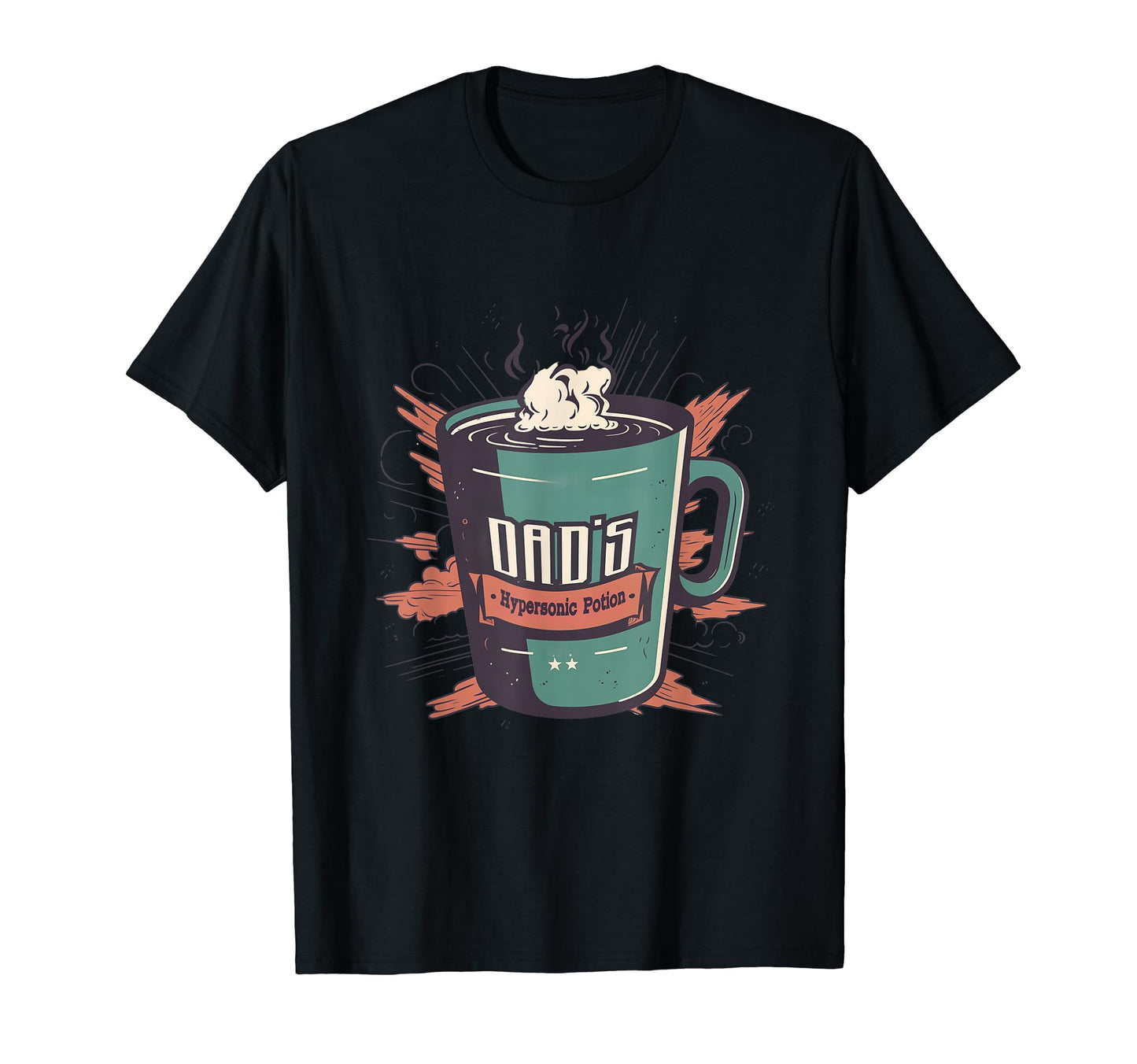 Coffee Mug Comic Art Fathers Day Dads T-Shirt - Novelty Apparel Men Women - T-Shirt, Sweatshirt, Hoodie