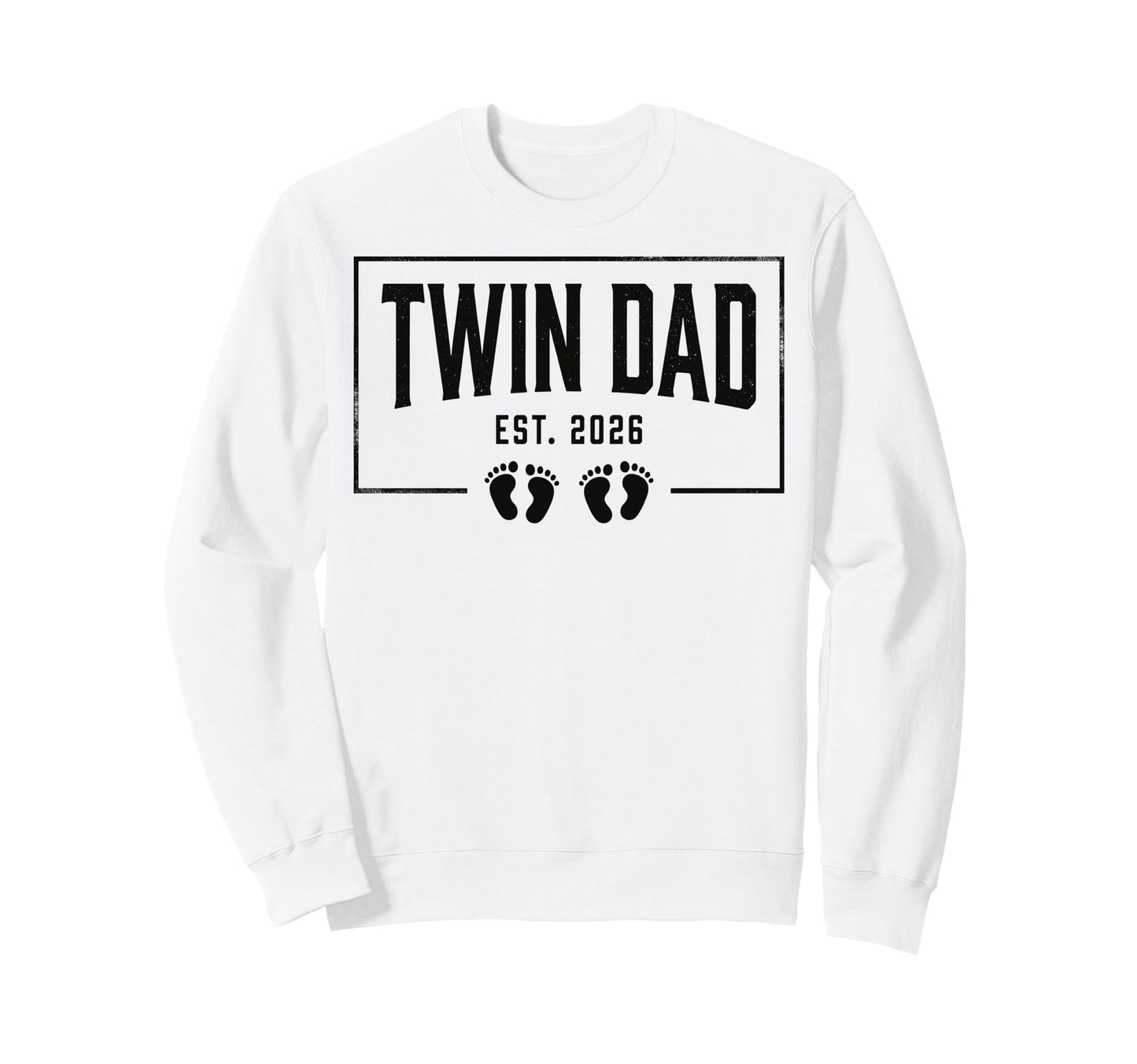 Twin Dad Est 2026 Pregnancy Sweatshirt - Novelty Apparel Unisex - T-Shirt, Sweatshirt, Hoodie