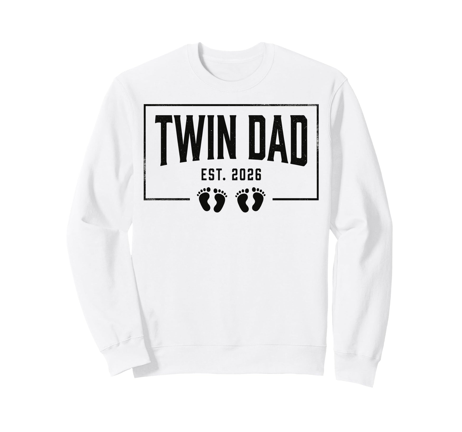 Twin Dad Est 2026 Pregnancy Sweatshirt - Novelty Apparel Unisex - T-Shirt, Sweatshirt, Hoodie