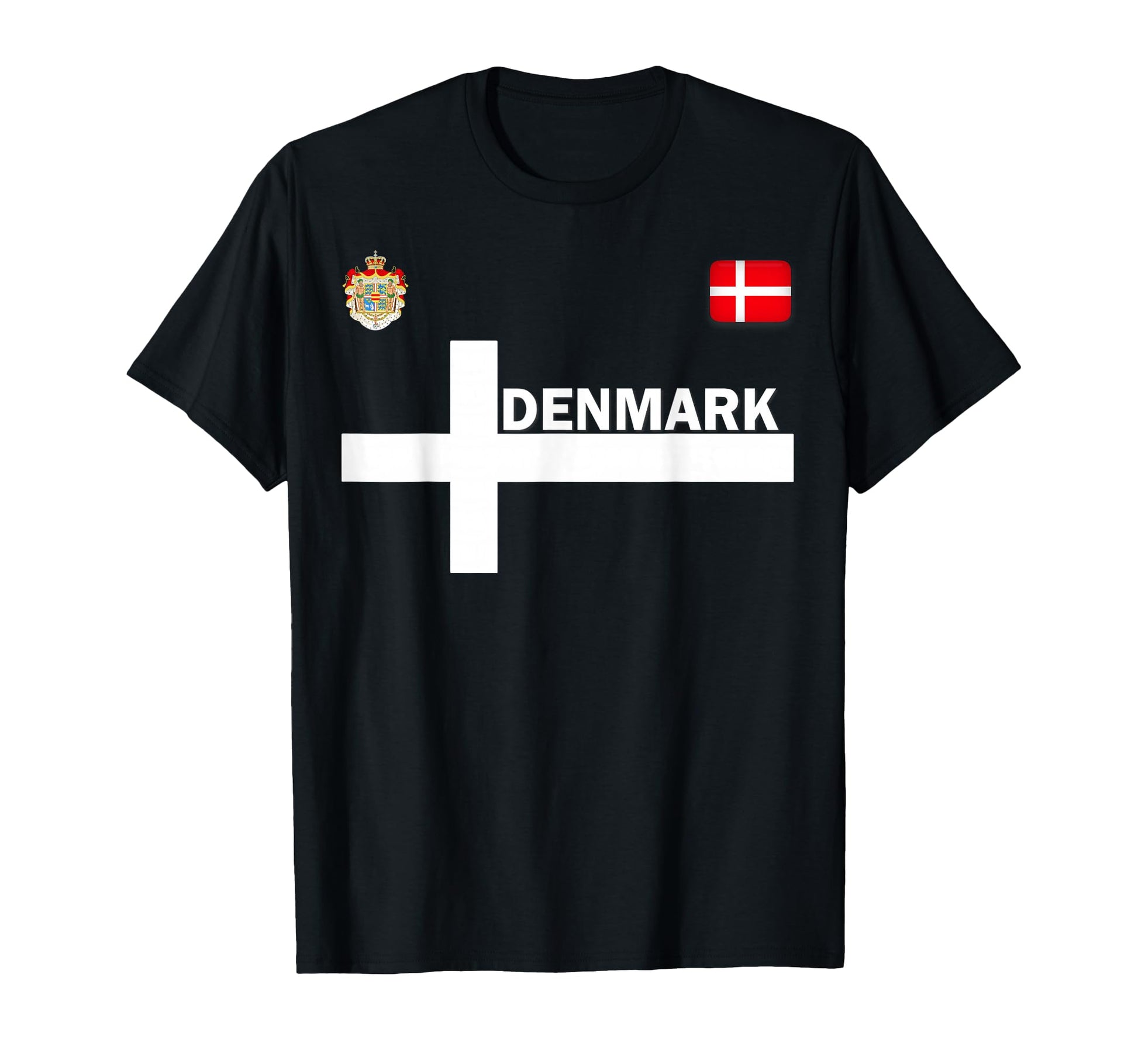 Denmark Flag Jersey Soccer Travel T-Shirt - Aesthetic Graphic Unisex - T-Shirt, Sweatshirt, Hoodie