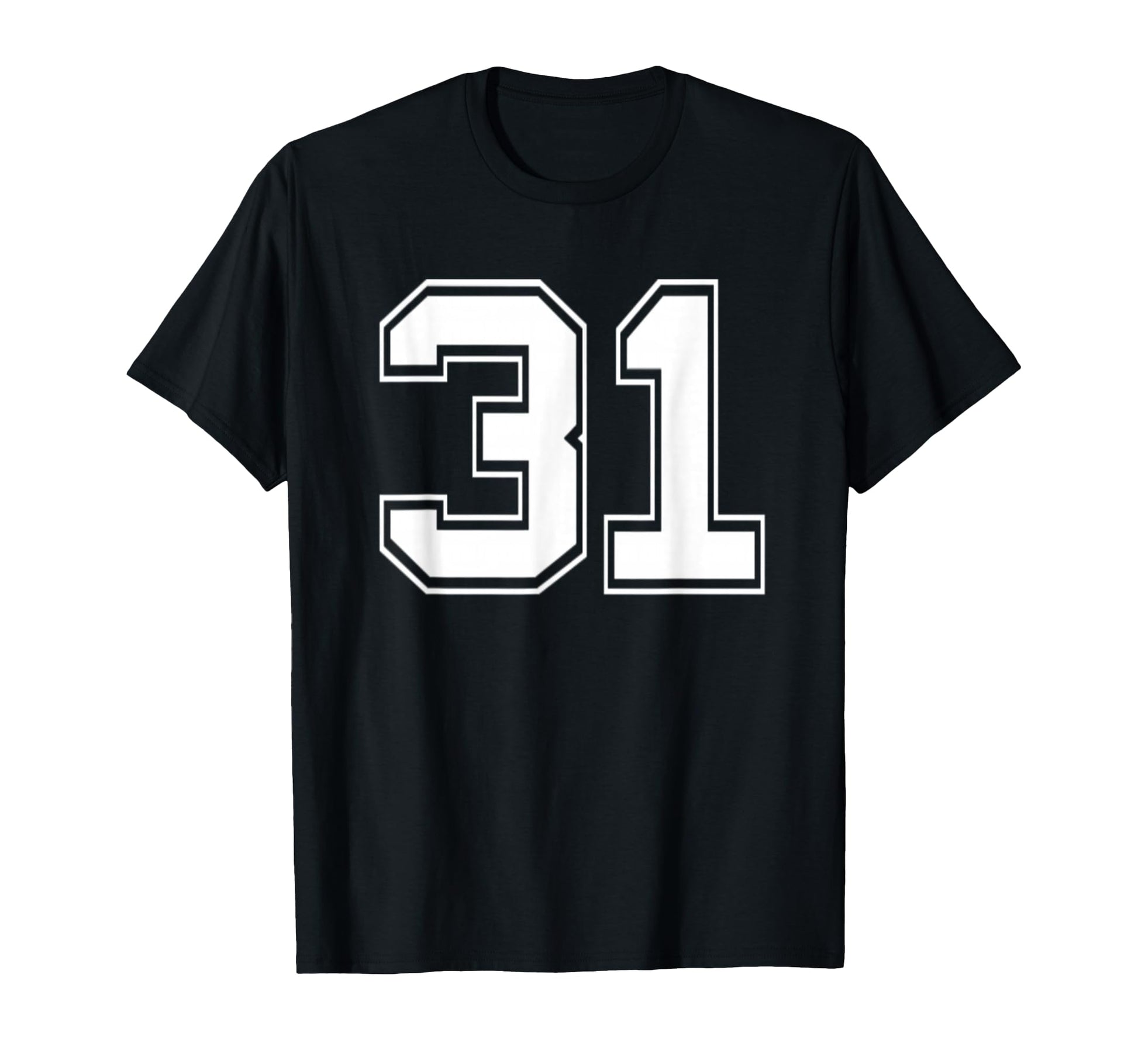 Number 31 Baseball Football Soccer T-Shirt - Minimalist Print Unisex - T-Shirt, Sweatshirt, Hoodie
