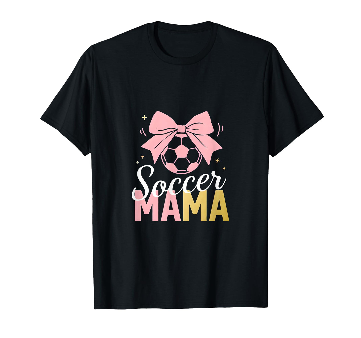 Soccer Mama Bow Soccer Mom Club T-Shirt - Casual Everyday Wear Unisex - T-Shirt, Sweatshirt, Hoodie