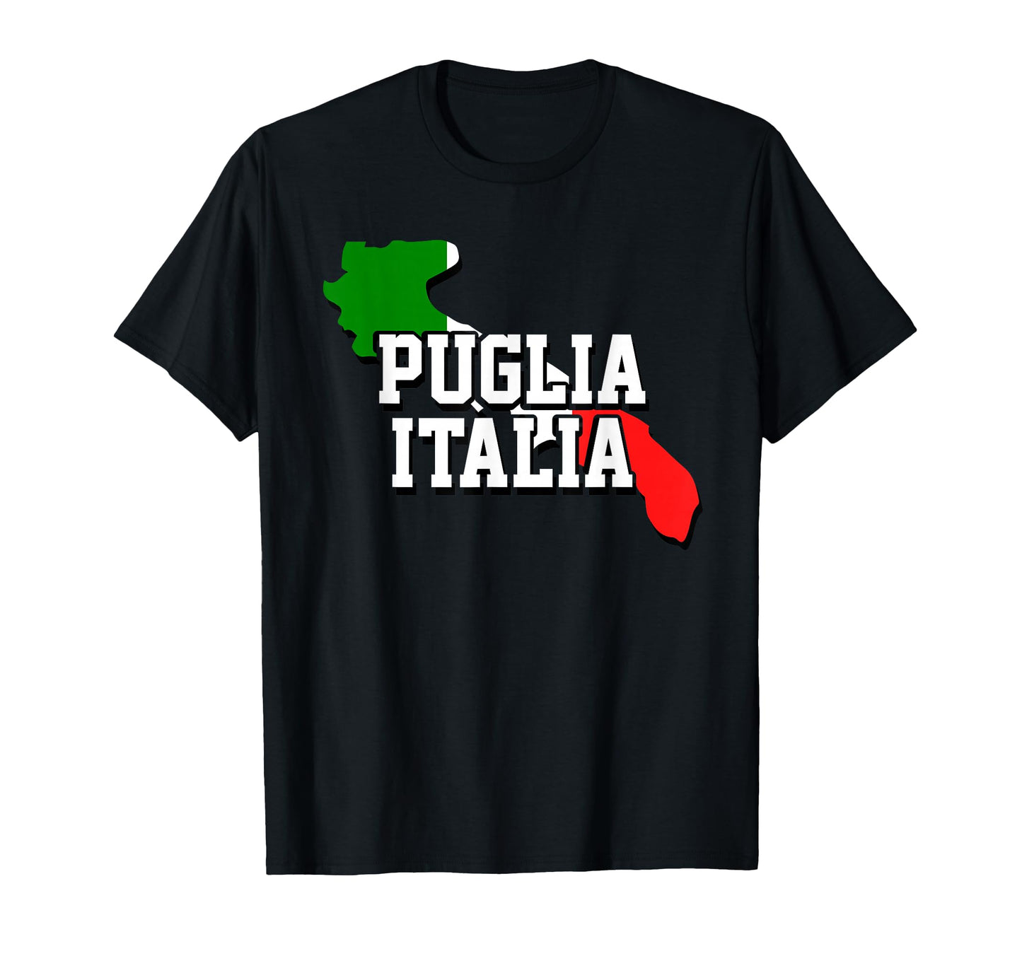 Puglia Italia Italian Flag Italy Apulia T-Shirt - Trendy Graphic for Adults - T-Shirt, Sweatshirt, Hoodie