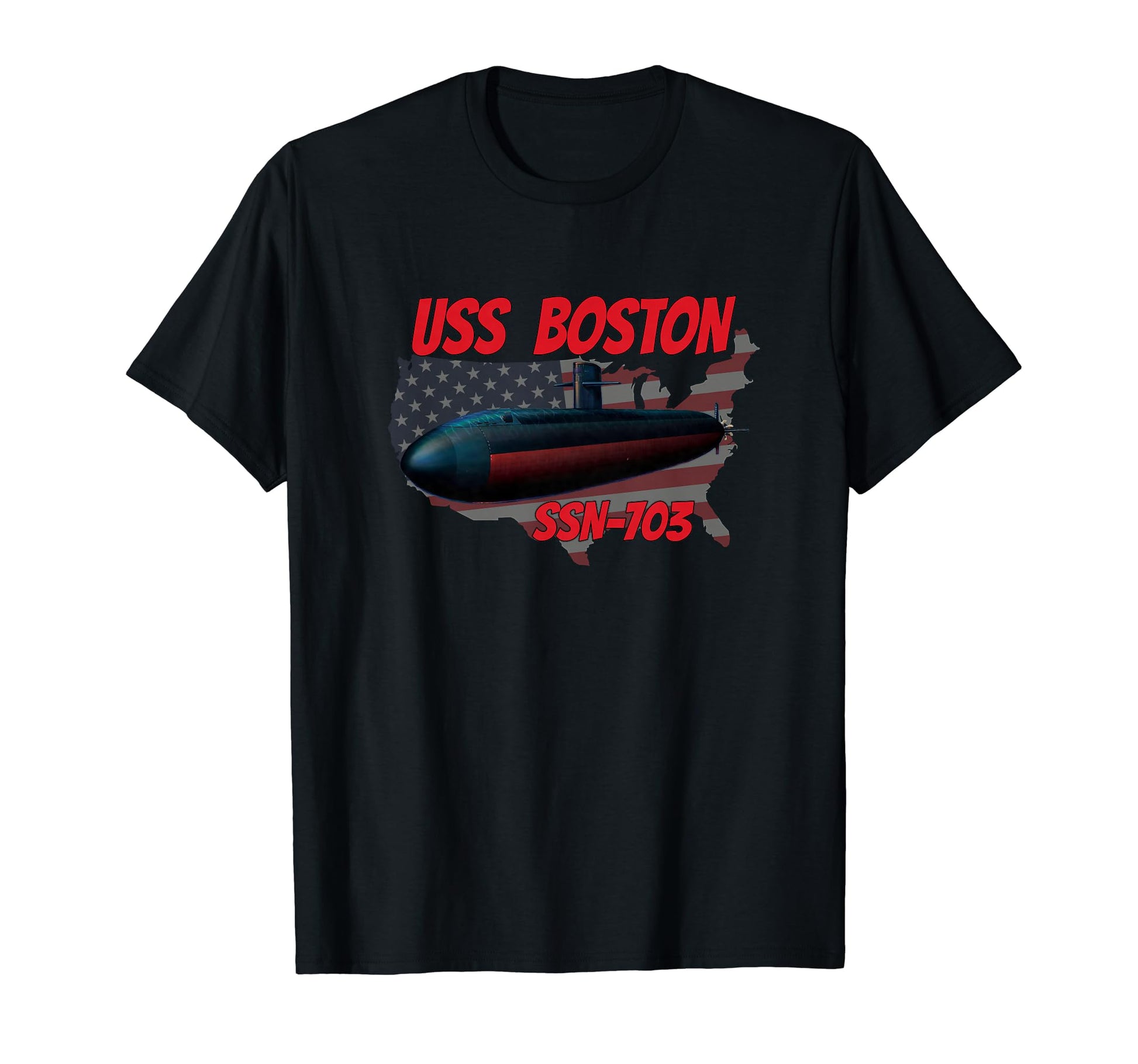 Uss Boston Ssn 703 Submarine T-Shirt - Fun Novelty Design for Adults - T-Shirt, Sweatshirt, Hoodie