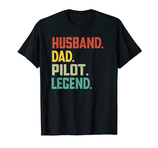 Airplane Pilot Dad Husband Dad Pilot T-Shirt - Minimalist Print Unisex - T-Shirt, Sweatshirt, Hoodie