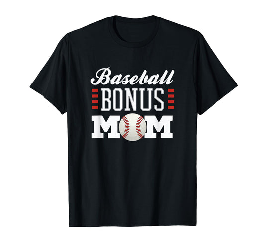 Baseball Bonus Mom Sofball Player T-Shirt - Custom Art Print for Adults - T-Shirt, Sweatshirt, Hoodie