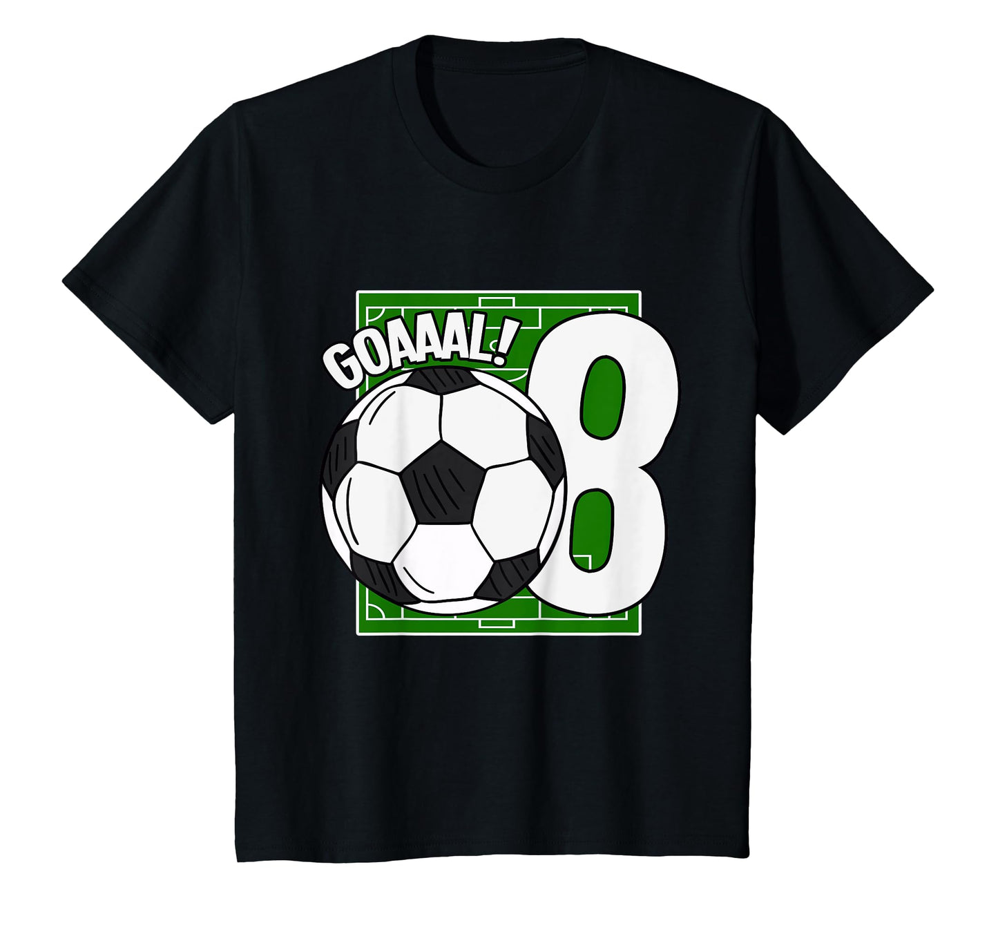 Goaaal 8Th Birthday 8 Year Old Soccer Player T-Shirt - Graphic Print Unisex - T-Shirt, Sweatshirt, Hoodie