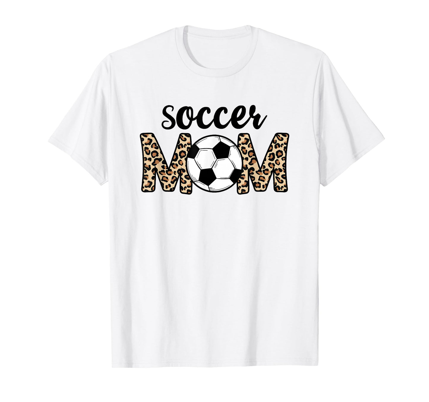 Soccer Mom Leopard Mother Gift T-Shirt - Casual Everyday Wear for Adults - T-Shirt, Sweatshirt, Hoodie