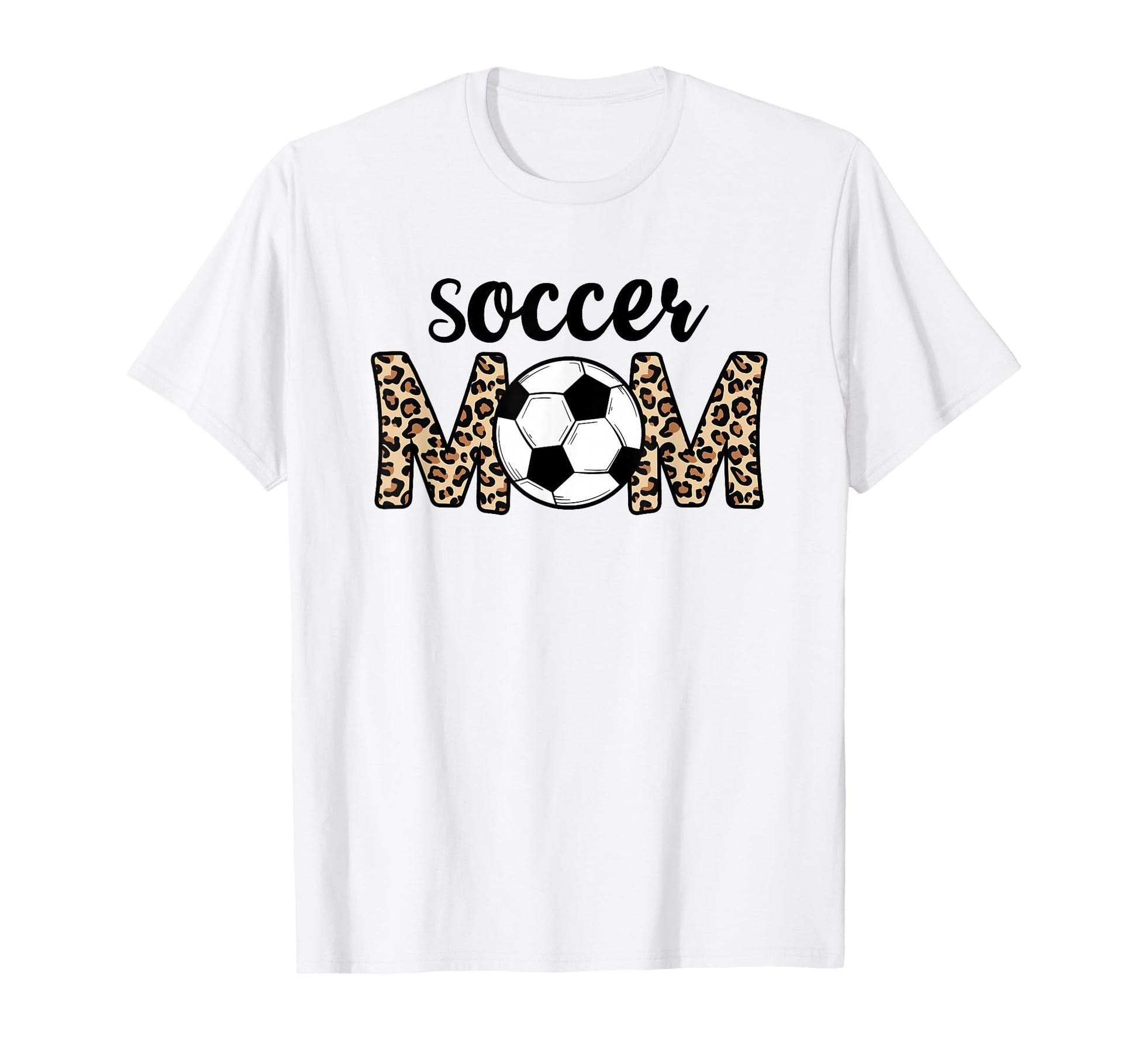 Soccer Mom Leopard Mother Gift T-Shirt - Casual Everyday Wear for Adults - T-Shirt, Sweatshirt, Hoodie