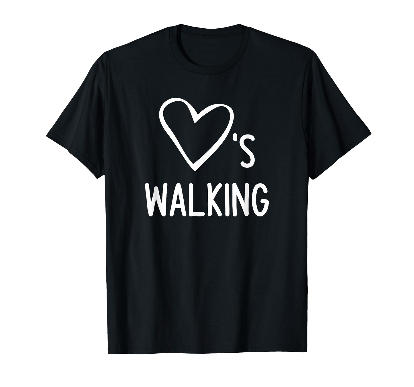 Hearts Loves Walking Walker T-Shirt - Casual Everyday Wear for Adults - T-Shirt, Sweatshirt, Hoodie