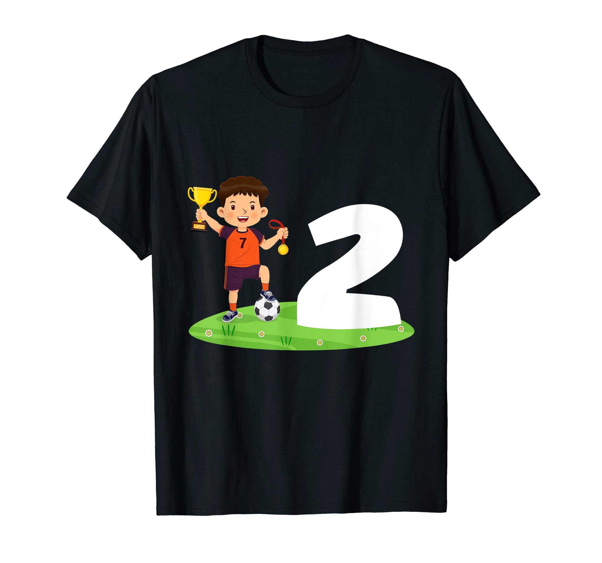 2Nd Birthday Soccer 2 Years Old Soccer T-Shirt - Unique Graphic for Adults - T-Shirt, Sweatshirt, Hoodie