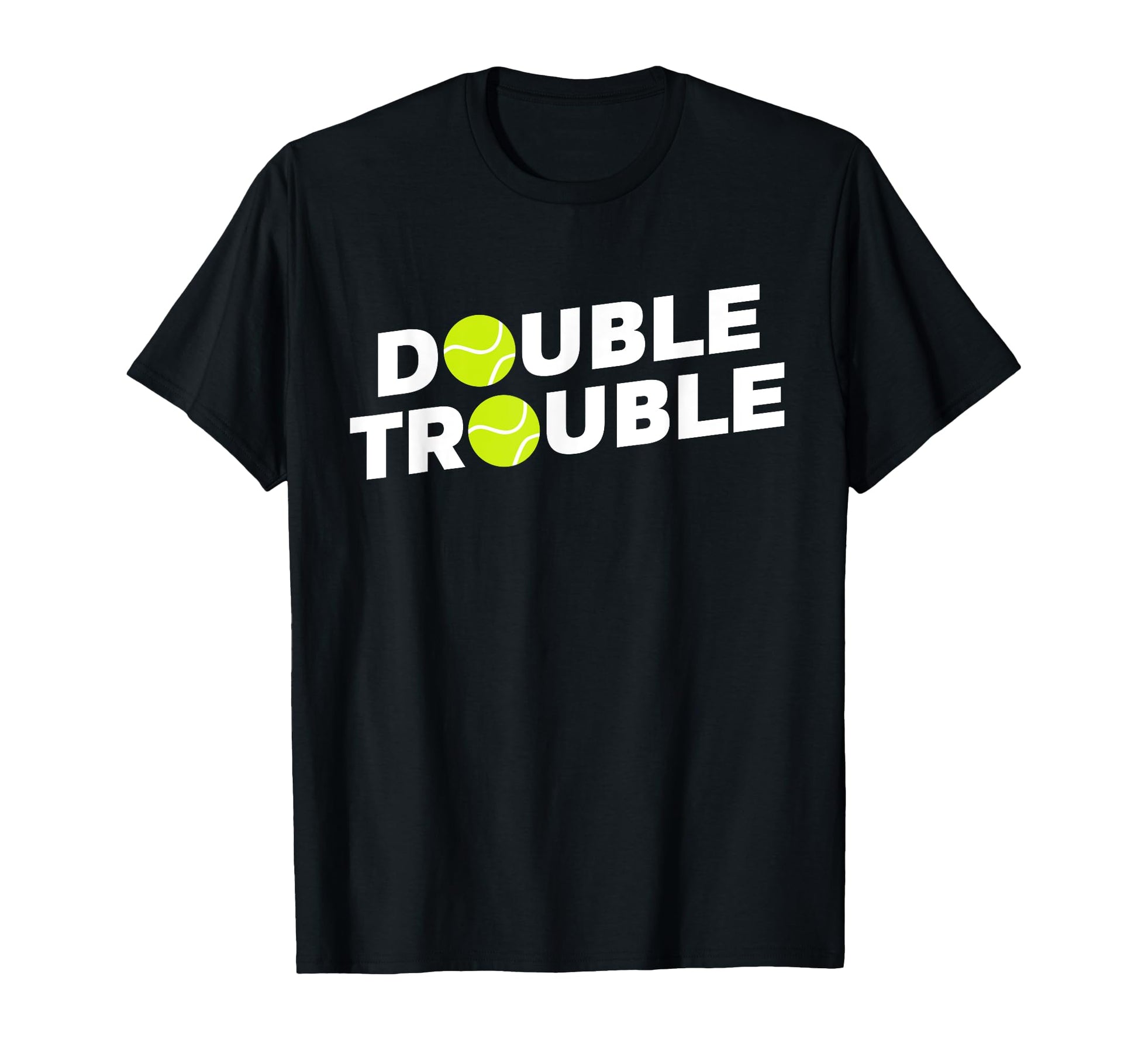 Double Trouble Funny Tennis Tennis T-Shirt - Minimalist Print Men Women - T-Shirt, Sweatshirt, Hoodie