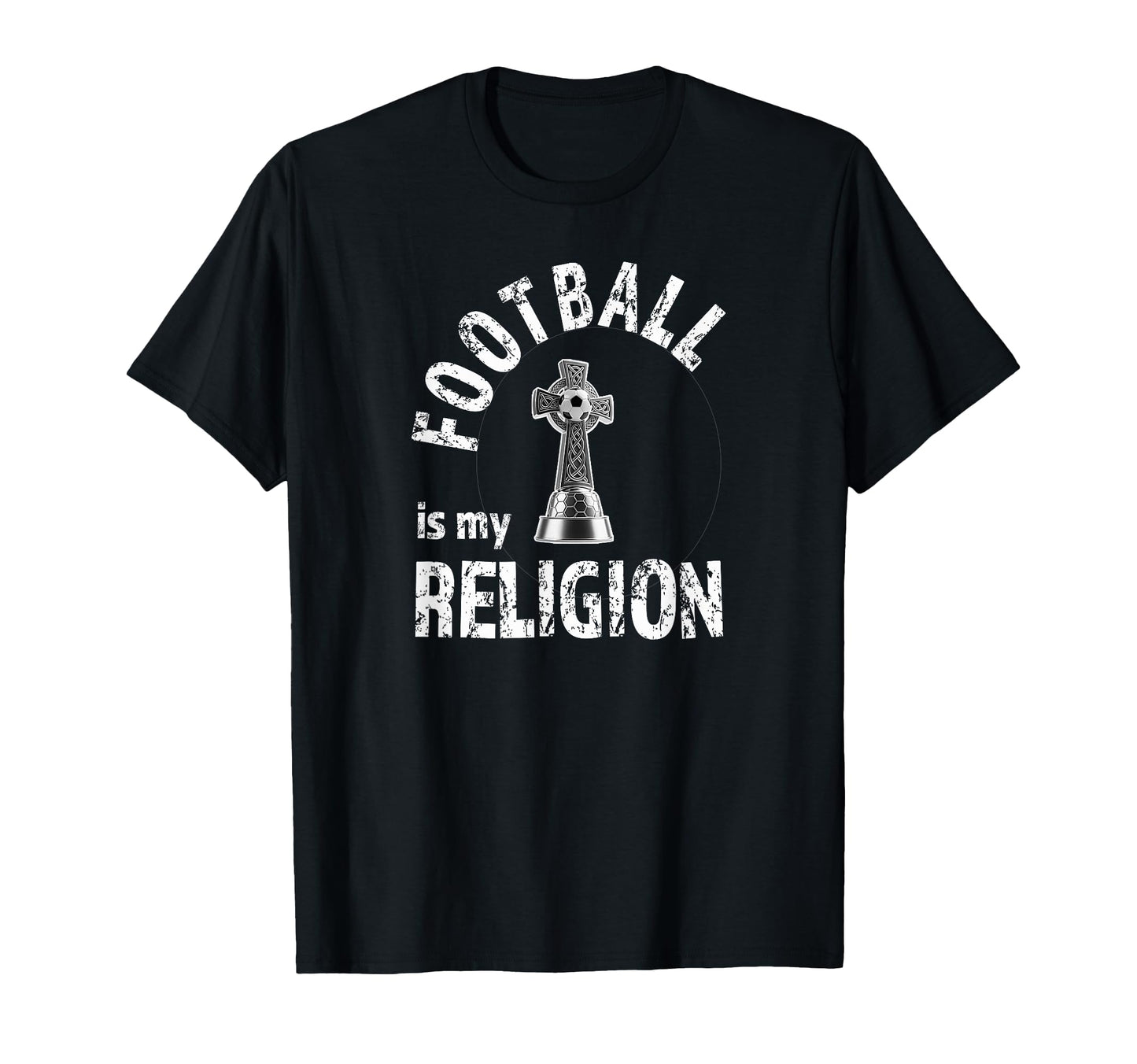 Football Is My Religion Text Funny T-Shirt - Aesthetic Graphic Unisex - T-Shirt, Sweatshirt, Hoodie
