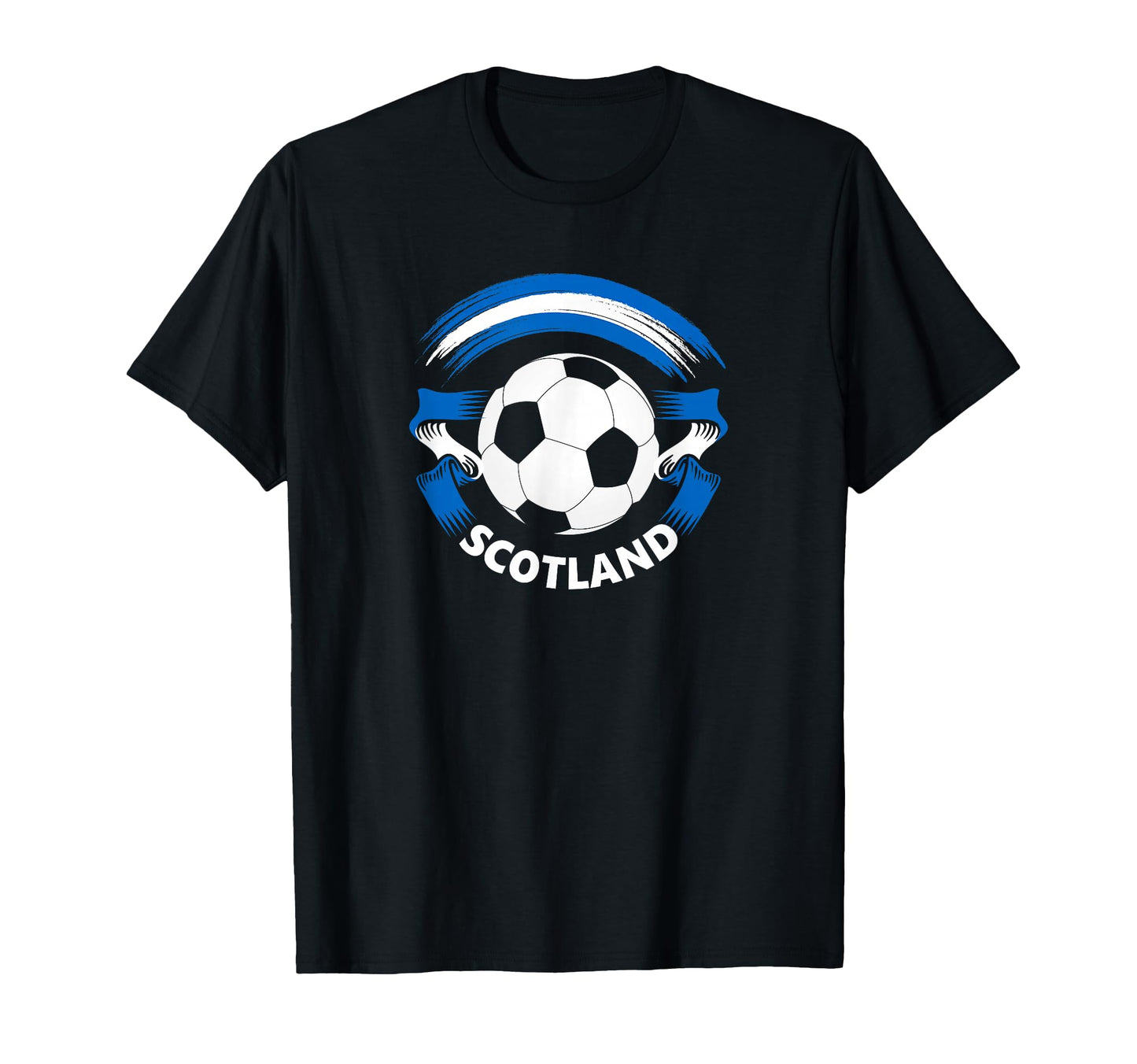 Scotland Soccer Fan Flag And Football T-Shirt - Casual Everyday Wear Unisex - T-Shirt, Sweatshirt, Hoodie