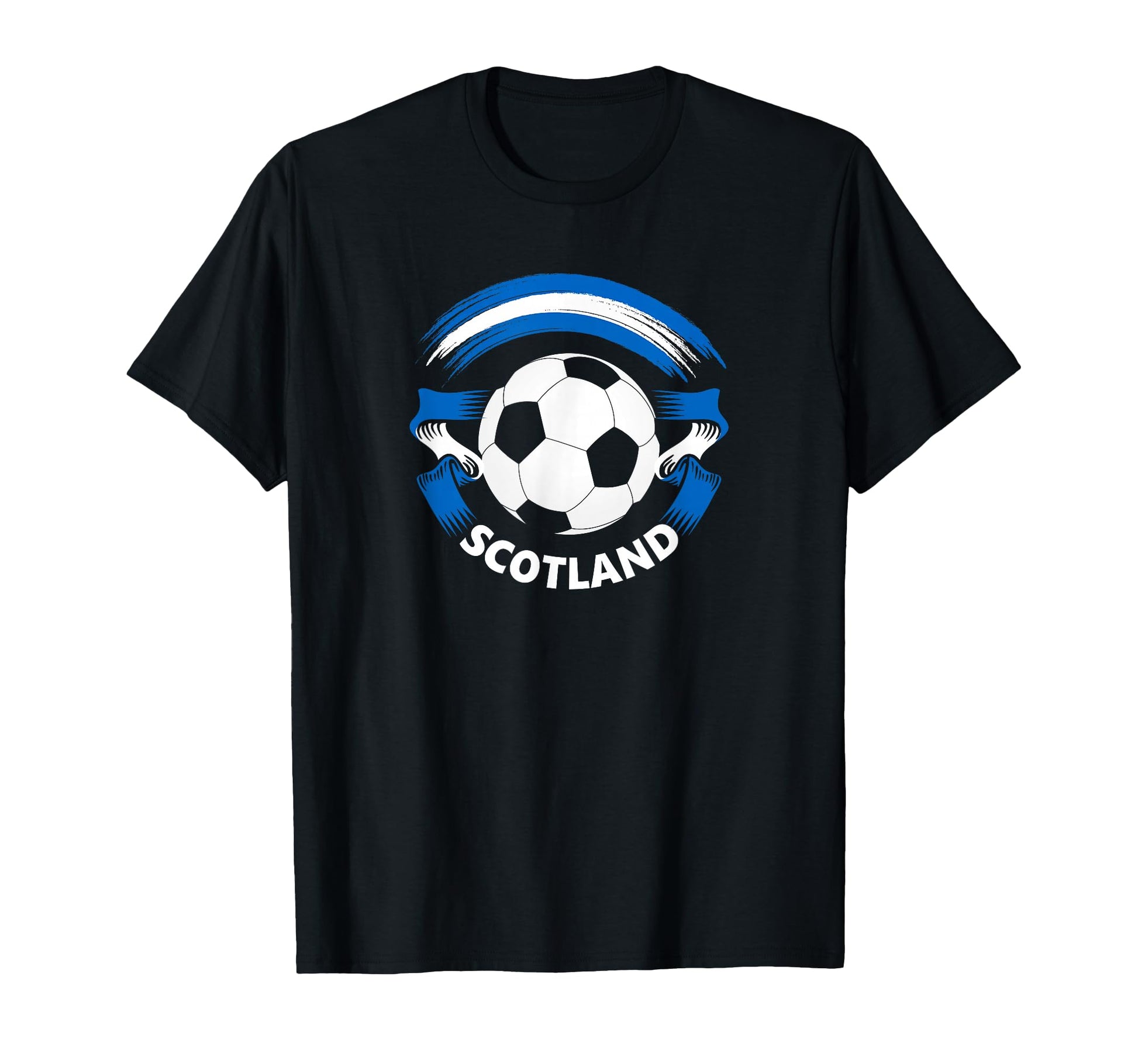 Scotland Soccer Fan Flag And Football T-Shirt - Casual Everyday Wear Unisex - T-Shirt, Sweatshirt, Hoodie