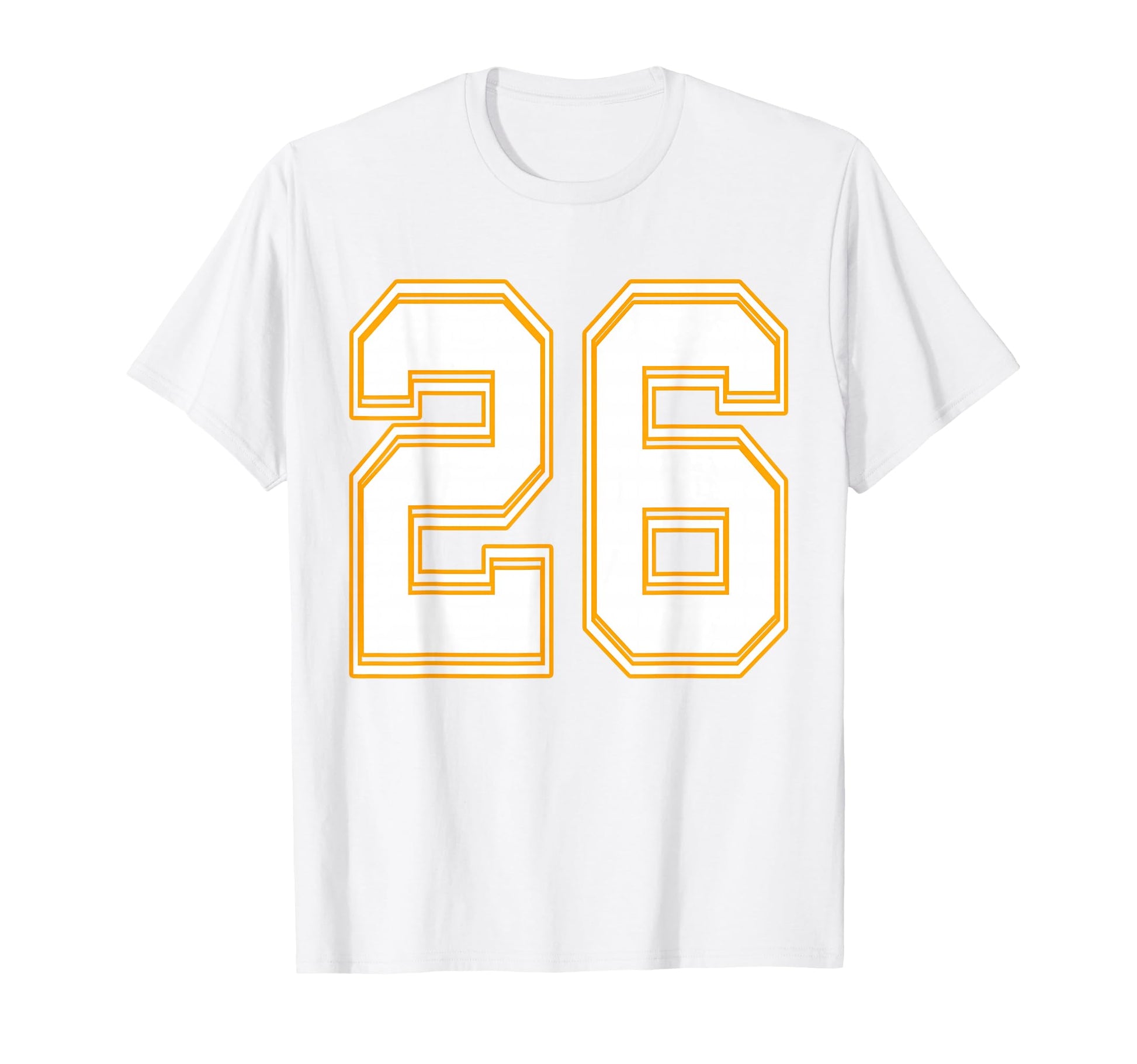 Number 26 Red Yellow White Football T-Shirt - Unique Graphic Men Women - T-Shirt, Sweatshirt, Hoodie