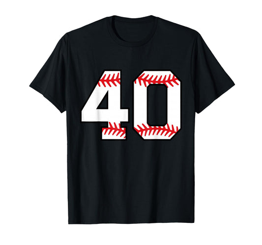 Baseball Number 40 T-Shirt - Aesthetic Graphic for Adults - T-Shirt, Sweatshirt, Hoodie
