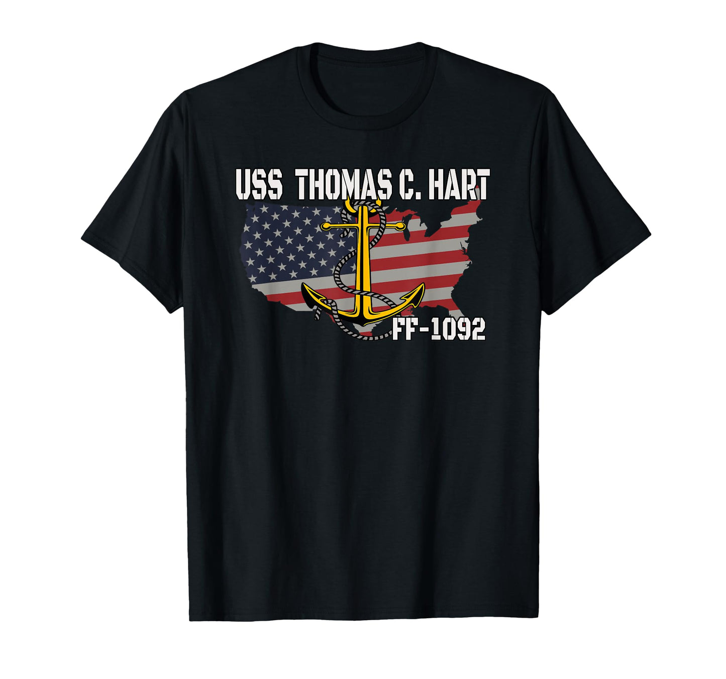Uss Hart Ff 1092 Frigate Veterans Day T-Shirt - Minimalist Print Men Women - T-Shirt, Sweatshirt, Hoodie