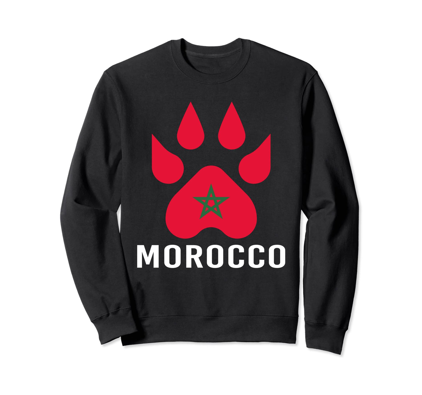 Moorish American Morocco Flag Moroccan Sweatshirt - Trendy Graphic Unisex - T-Shirt, Sweatshirt, Hoodie