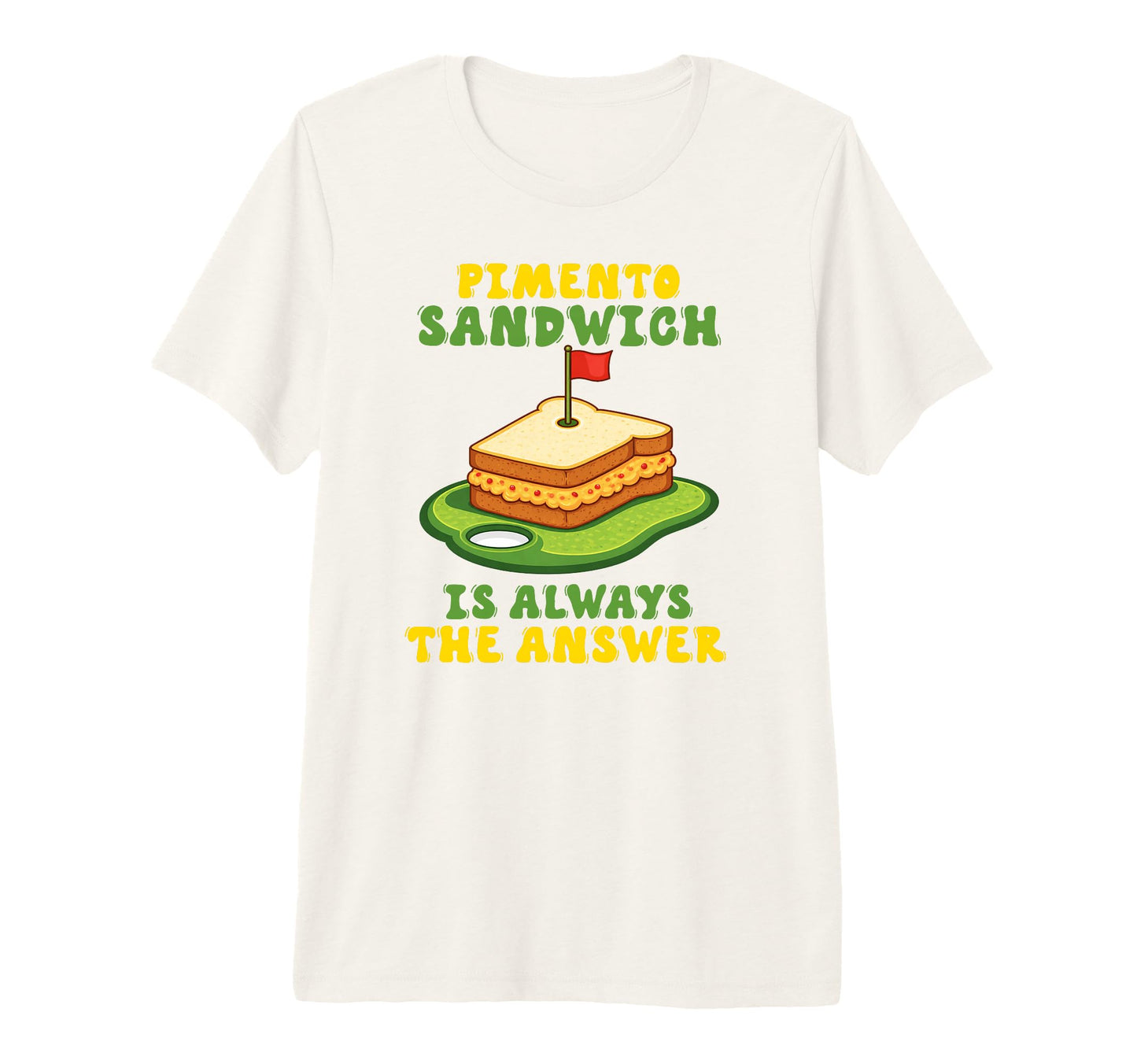 Pimento Cheese Sandwich Golf Dad Husband T-Shirt - Custom Art Print Unisex - T-Shirt, Sweatshirt, Hoodie