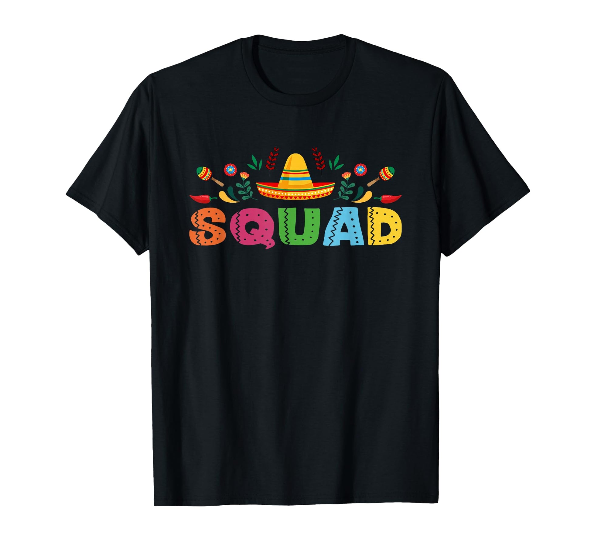 Squad Mexican Fiesta Bday Party T-Shirt - Aesthetic Graphic Men Women - T-Shirt, Sweatshirt, Hoodie