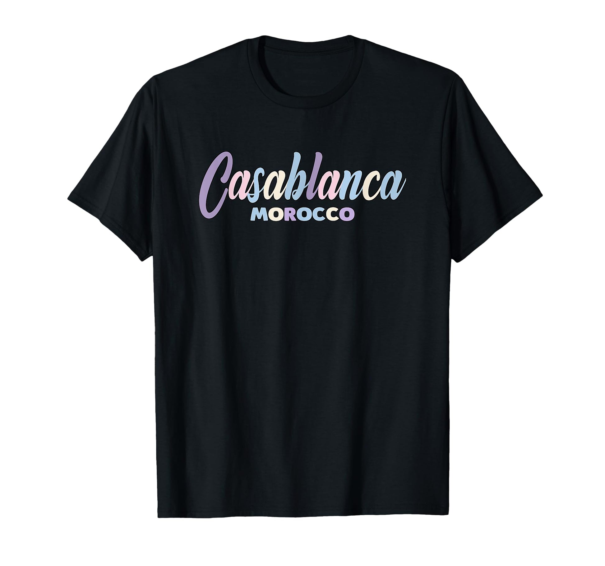Casablanca Morocco Vibrant Pastel T-Shirt - Fun Novelty Design Men Women - T-Shirt, Sweatshirt, Hoodie