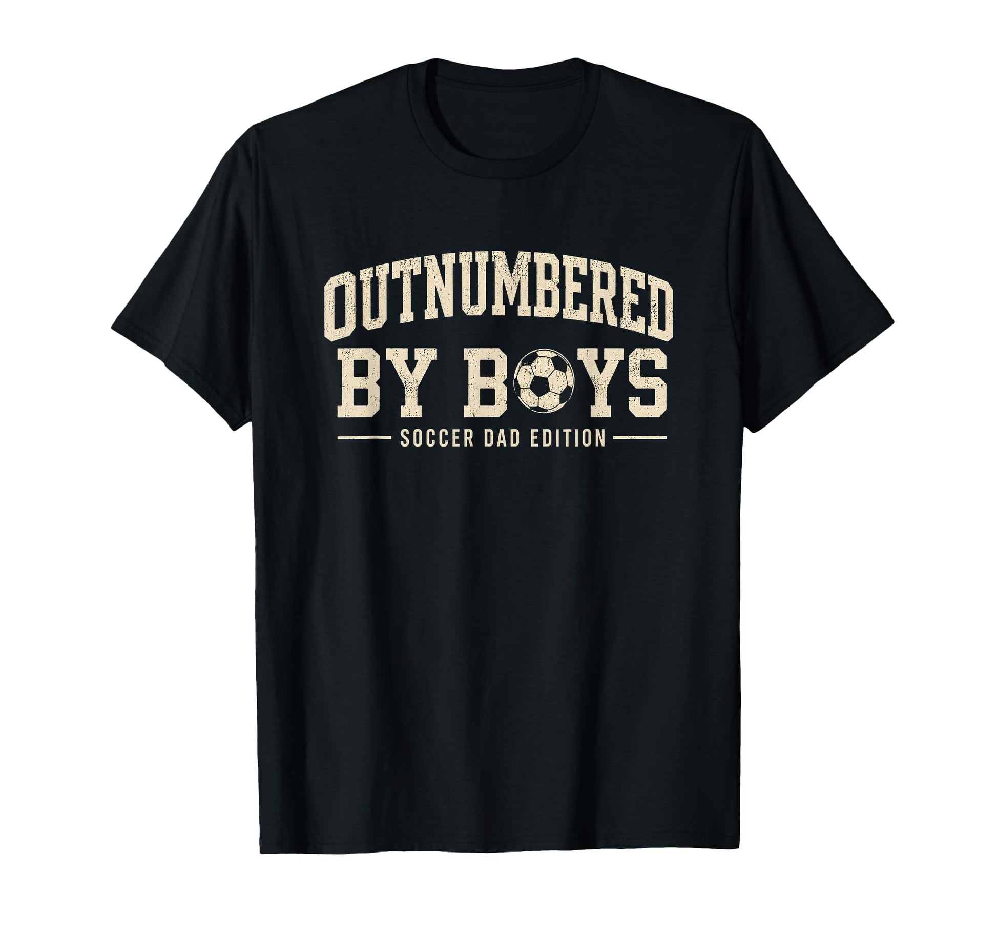 Outnumbered Soccer Dad Varsity T-Shirt - Trendy Graphic Unisex - T-Shirt, Sweatshirt, Hoodie