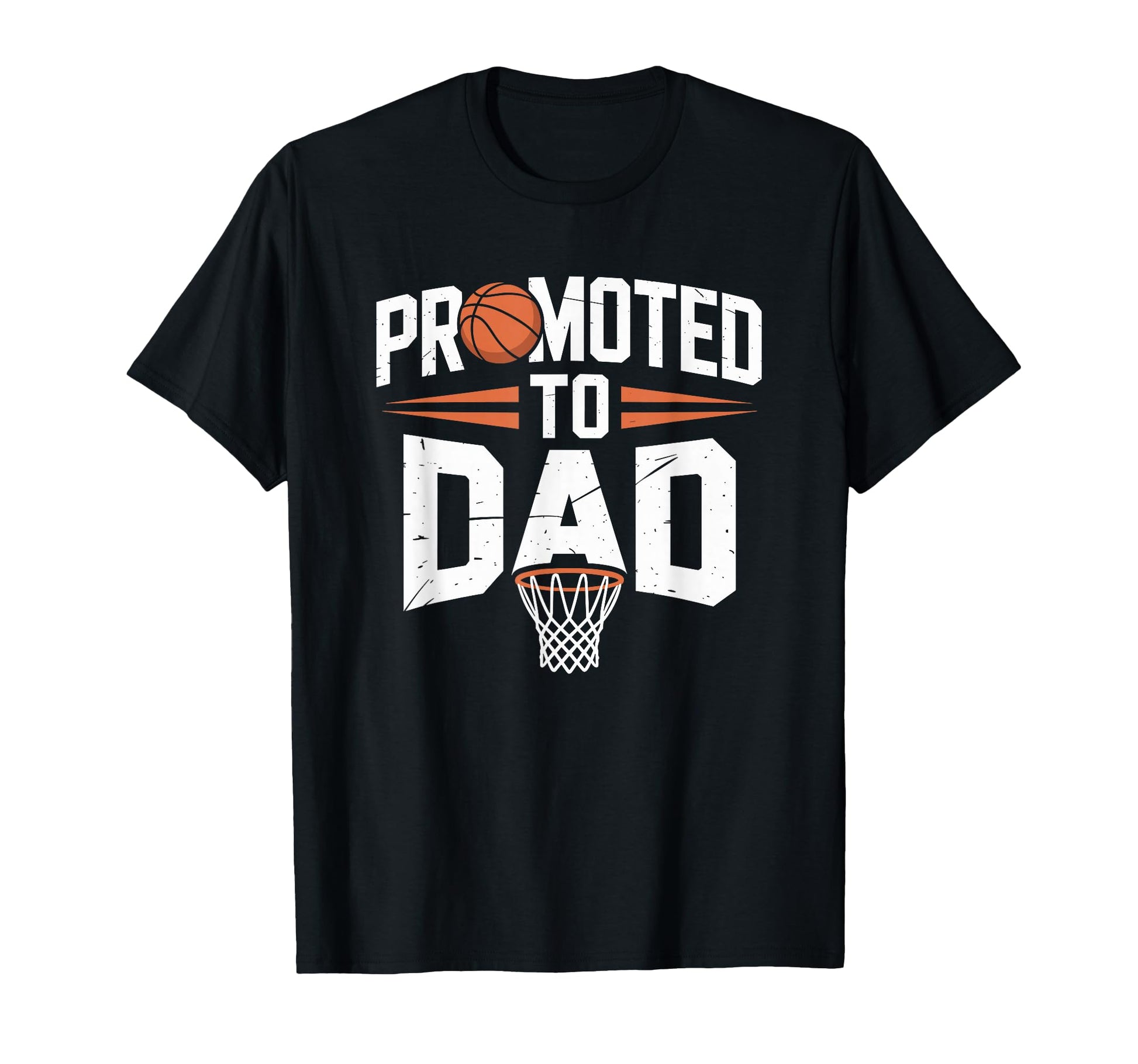Promoted To Dad Basketball Father T-Shirt - Custom Art Print for Adults - T-Shirt, Sweatshirt, Hoodie