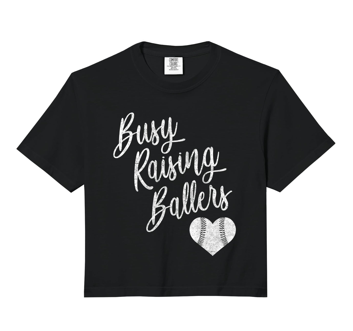 Busy Raising Ballers Baseball Softball Mom Hoodie - Graphic Print Unisex - T-Shirt, Sweatshirt, Hoodie