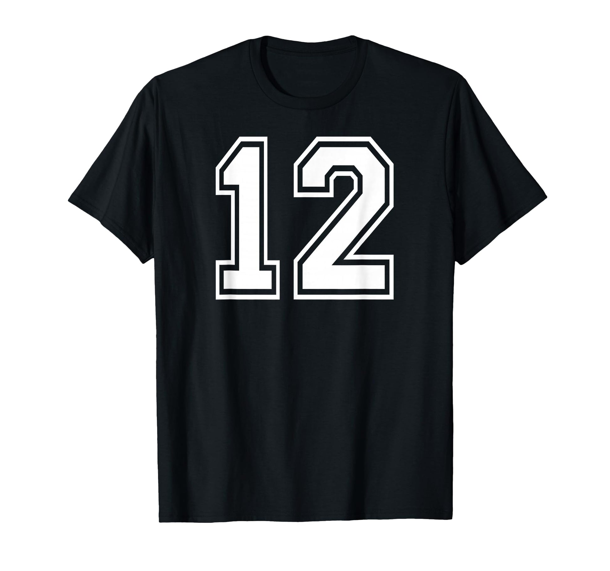 12 Number Twelve Team Sports Varsity T-Shirt - Graphic Print Unisex - T-Shirt, Sweatshirt, Hoodie