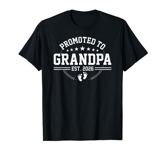 1St Time Grandpa Est 2026 New First T-Shirt - Custom Art Print for Adults - T-Shirt, Sweatshirt, Hoodie