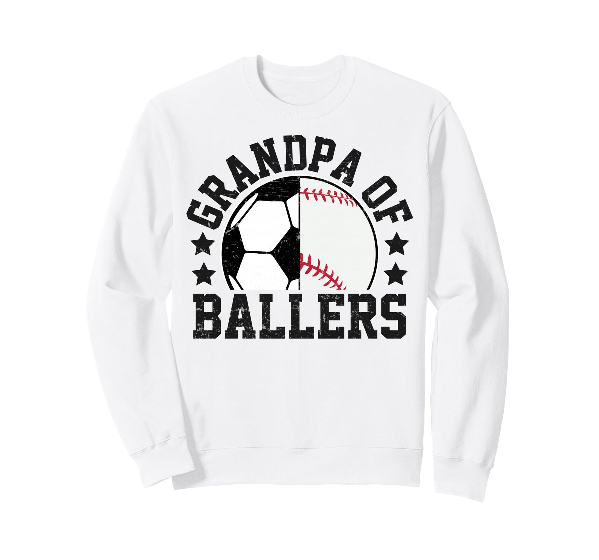 Grandpa Ballers Soccer Baseball Sweatshirt - Custom Art Print Unisex - T-Shirt, Sweatshirt, Hoodie